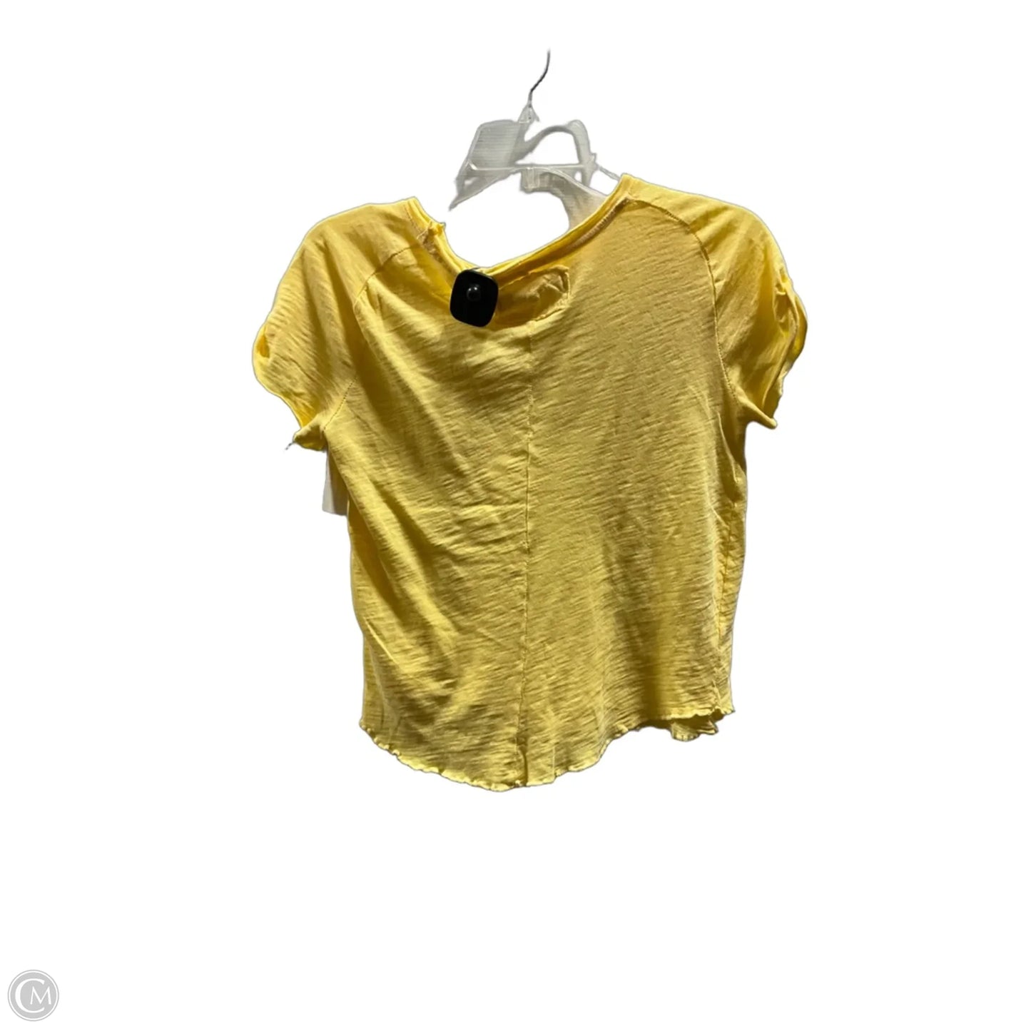 Top Short Sleeve By Free People In Yellow, Size: L