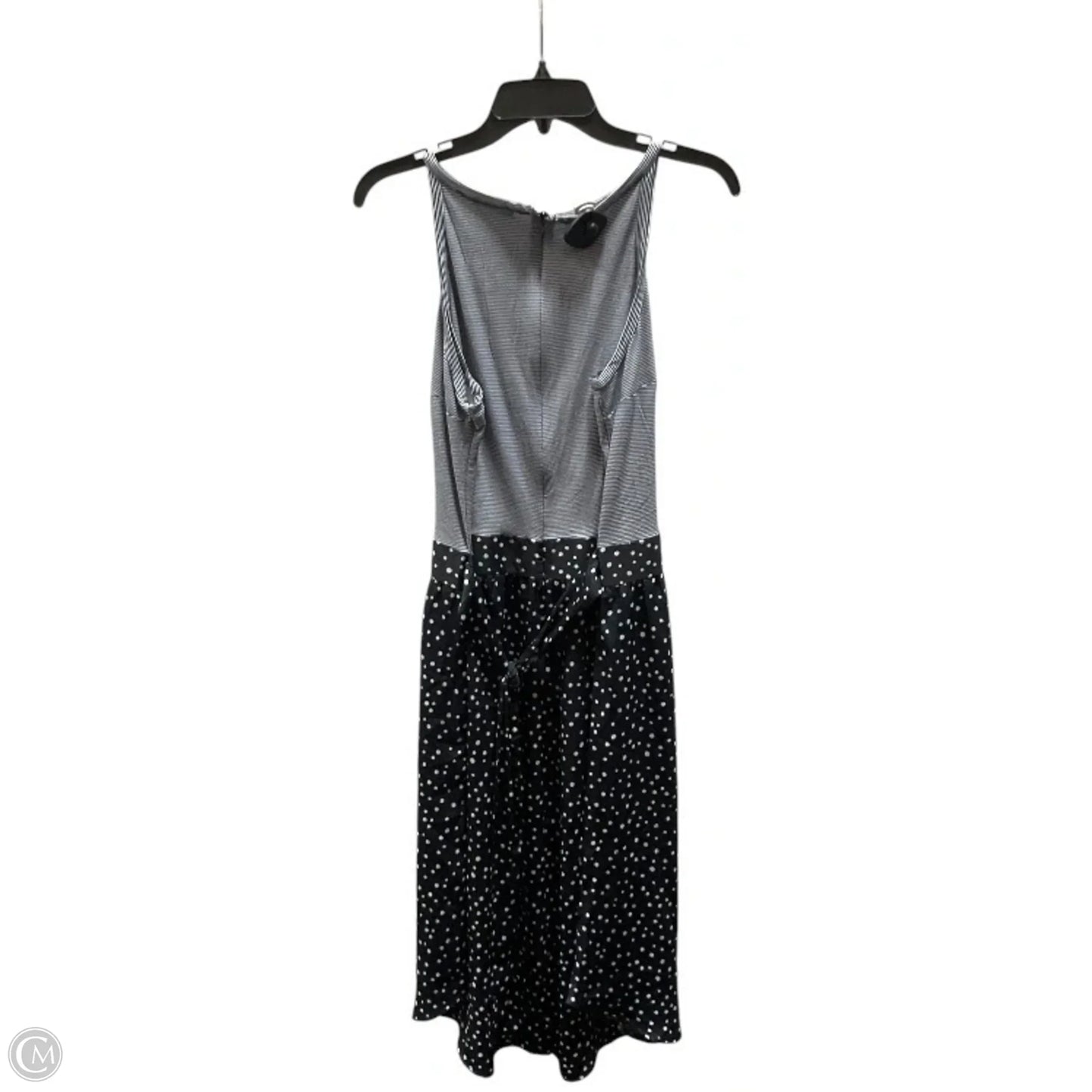 Dress Casual Midi By Loft In Blue & White, Size: 12