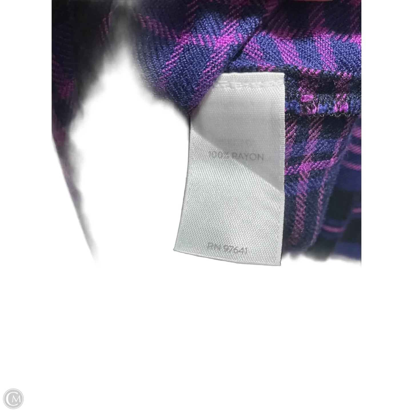 Top Long Sleeve By J. Jill In Plaid Pattern, Size: M
