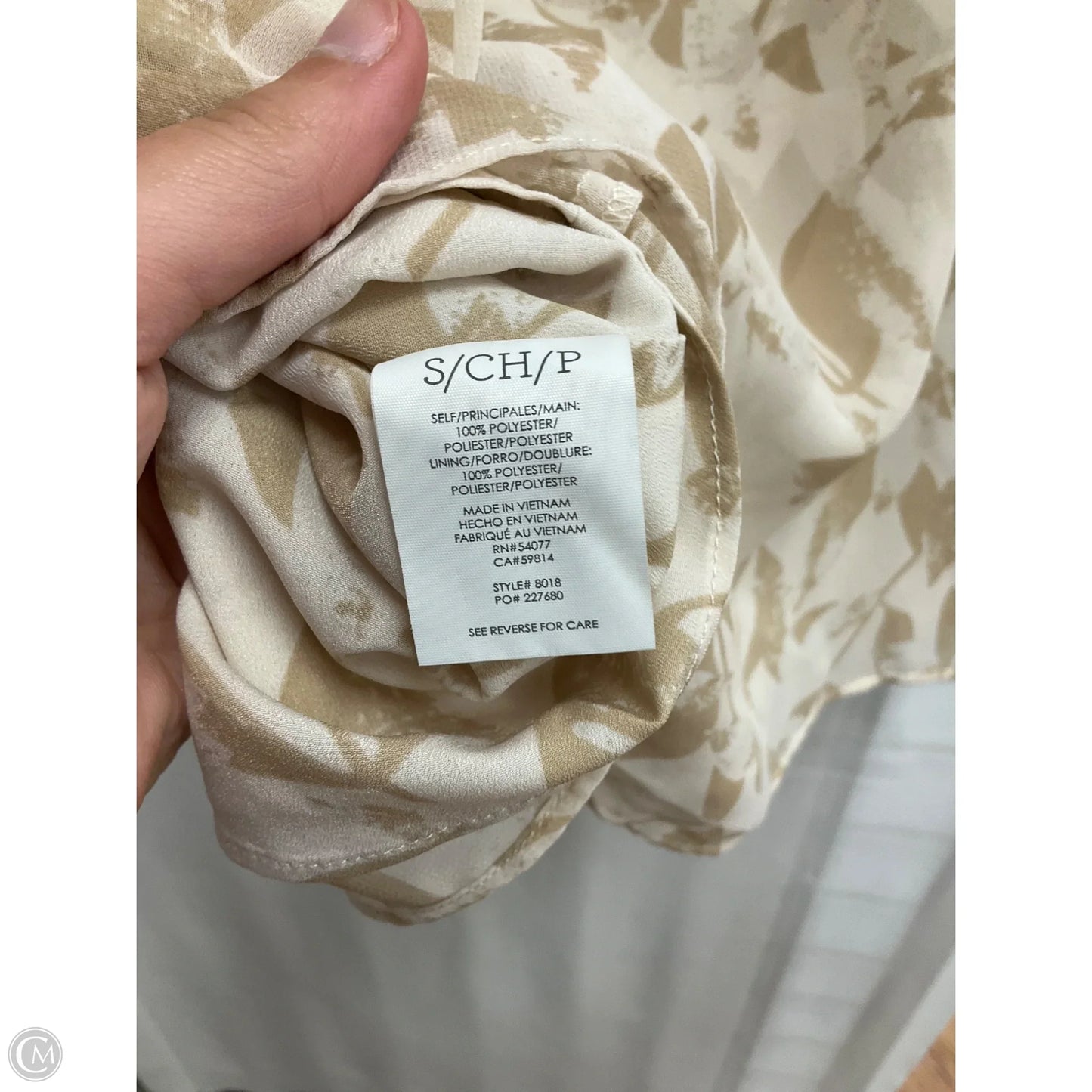 Top Sleeveless By Cabi In Tan, Size: S