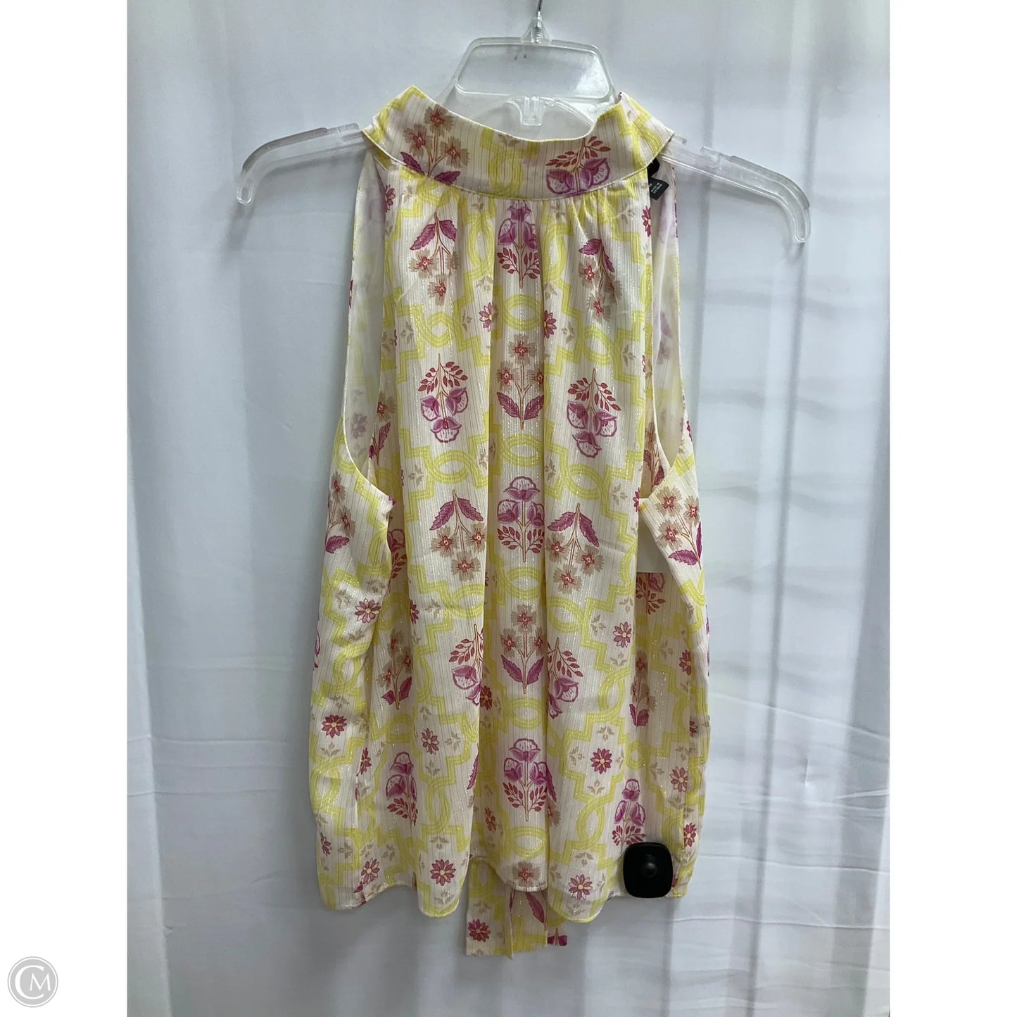 Blouse Sleeveless By Ann Taylor In Floral Print, Size: Petite M