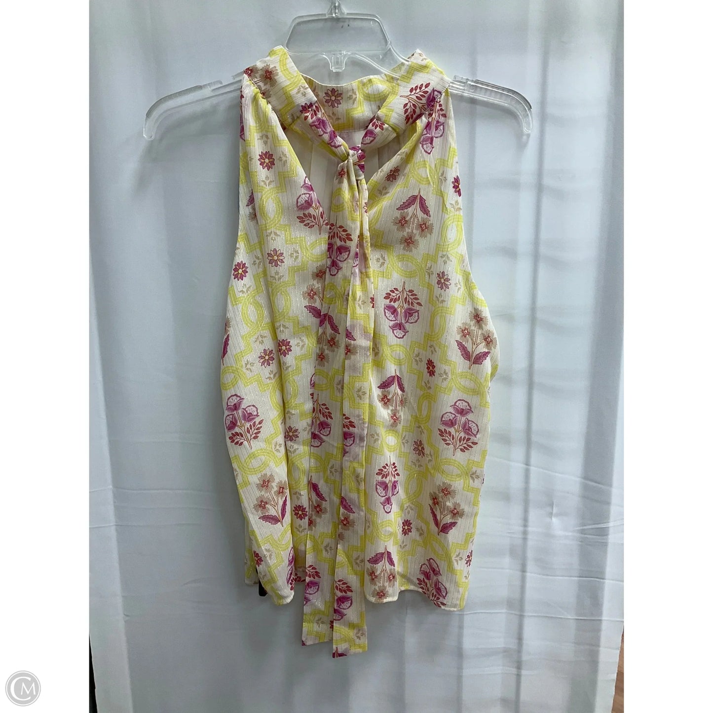 Blouse Sleeveless By Ann Taylor In Floral Print, Size: Petite M