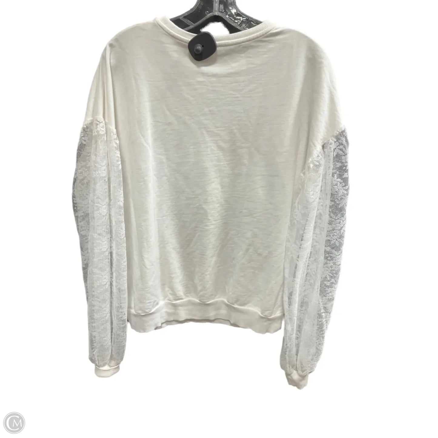 Top Long Sleeve By Venus In White, Size: S
