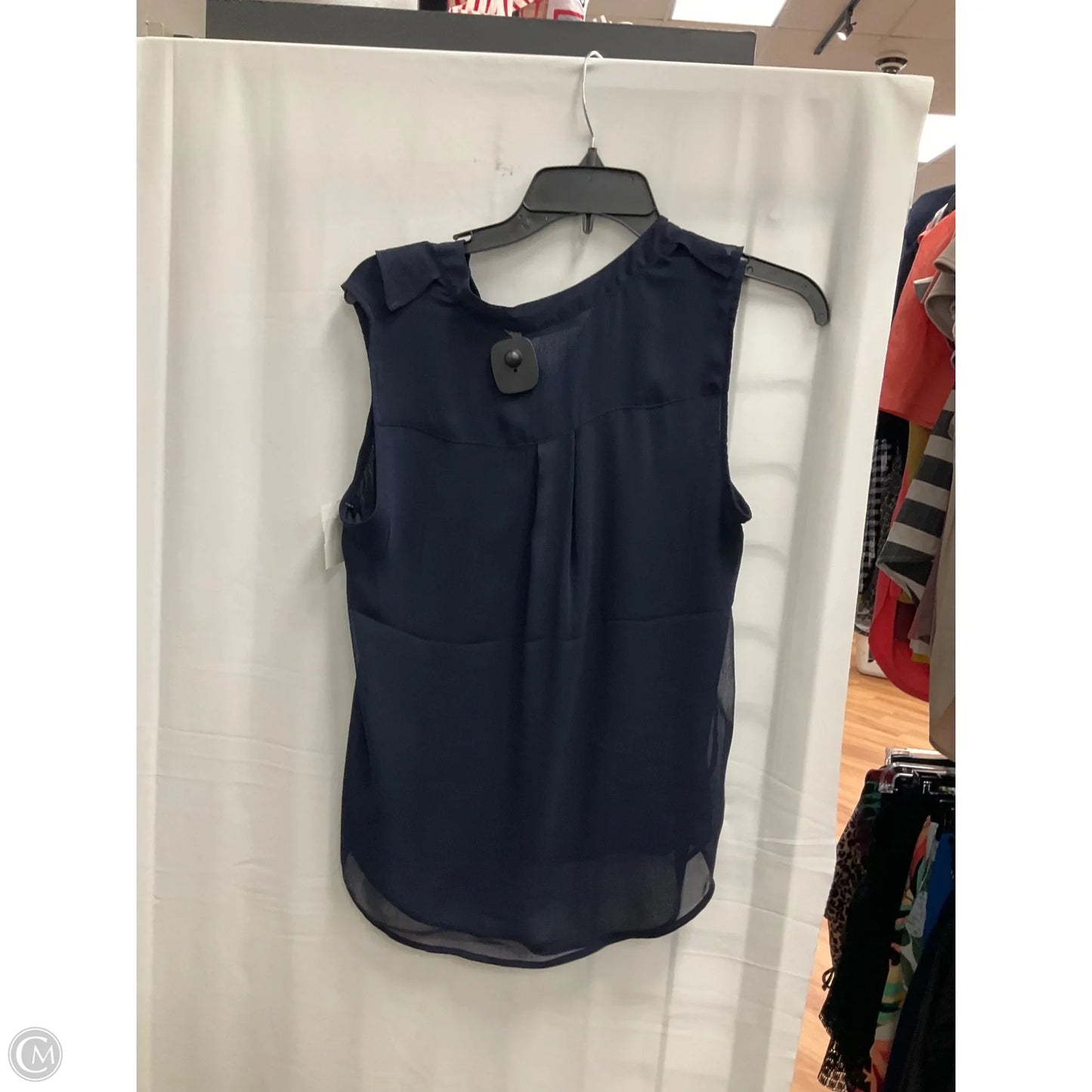 Blouse Sleeveless By Tommy Hilfiger In Navy, Size: S