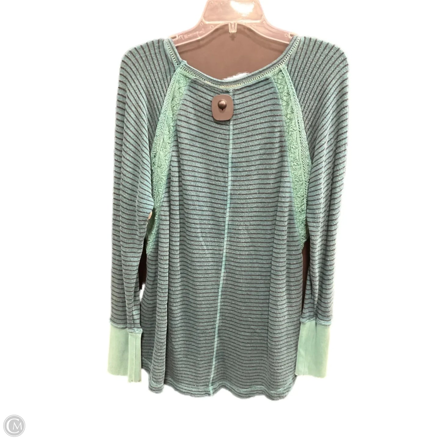 Top Long Sleeve By Soft Surroundings In Teal, Size: L