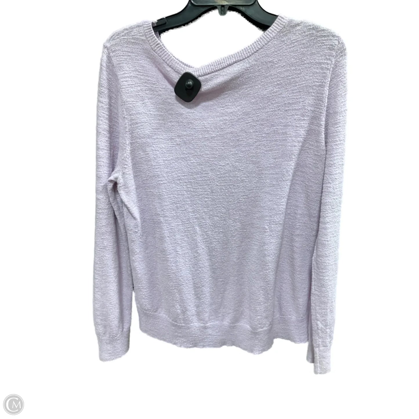Top Long Sleeve Basic By Loft In Purple, Size: L