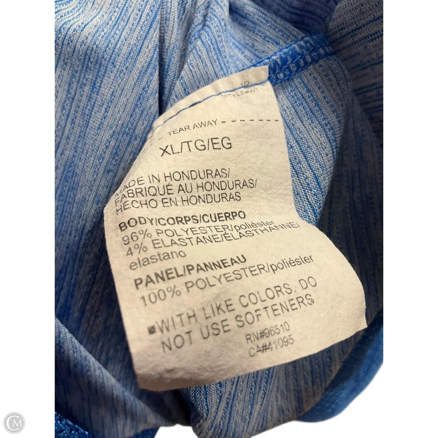 Athletic Top Short Sleeve By Under Armour In Blue, Size: Xl