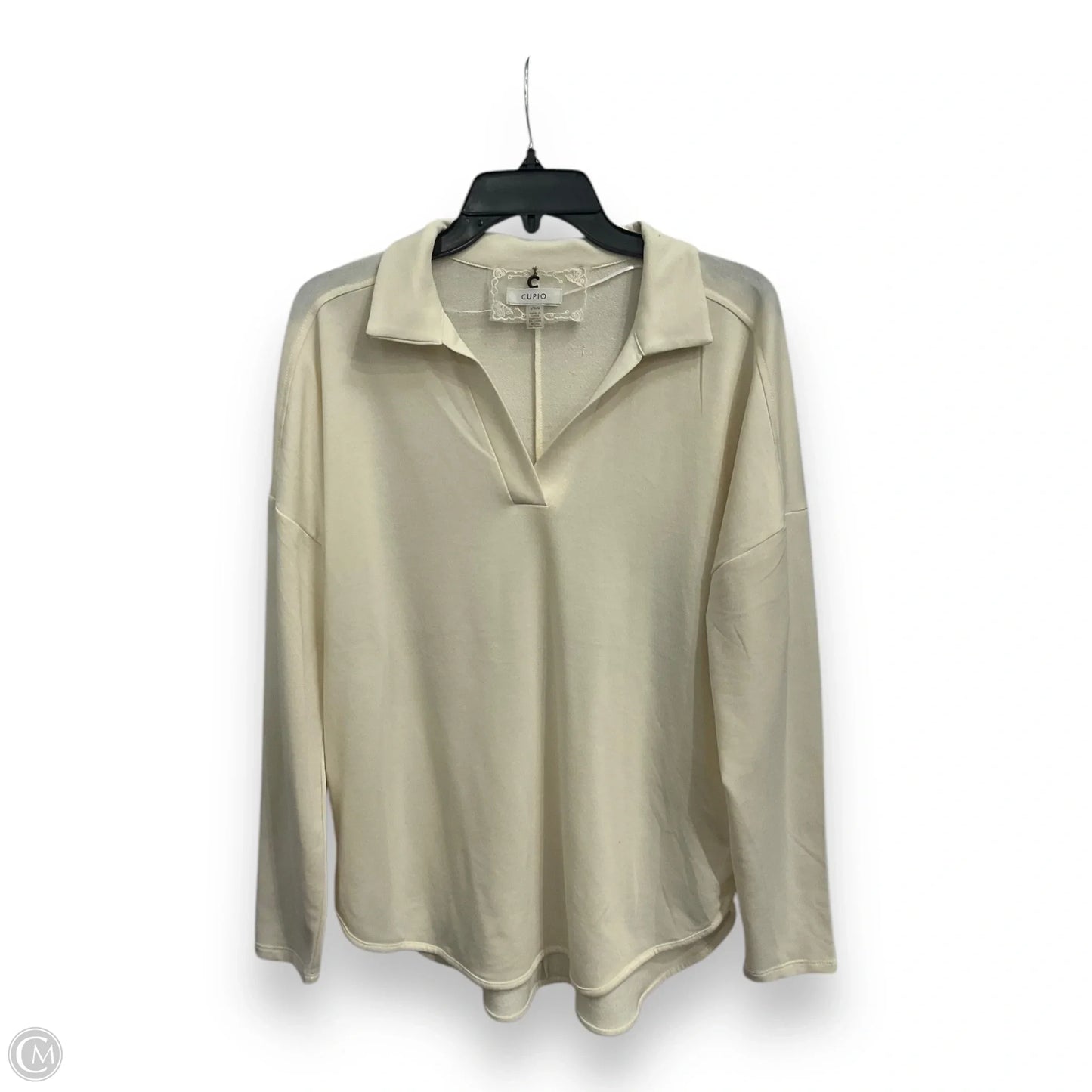 Top Long Sleeve By Cupio In Cream, Size: L
