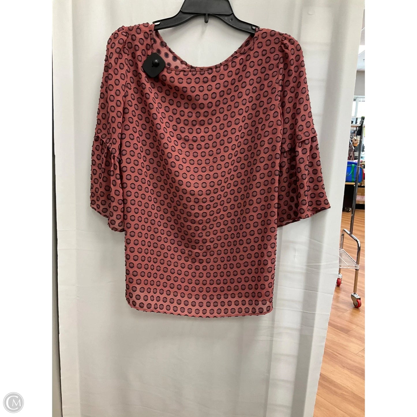 Top Short Sleeve By Ann Taylor In Brown, Size: S