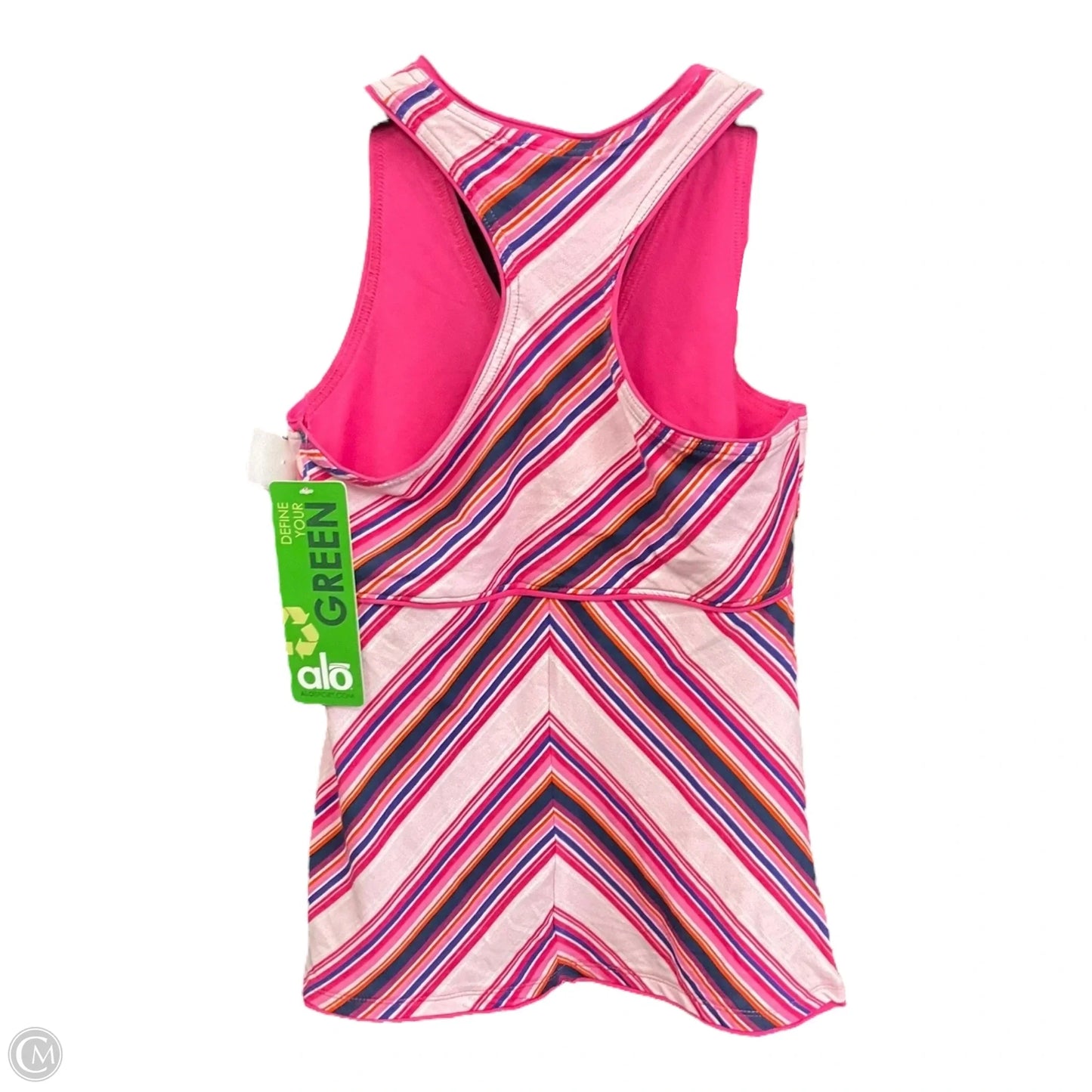 Top Sleeveless By Alo In Striped Pattern, Size: M
