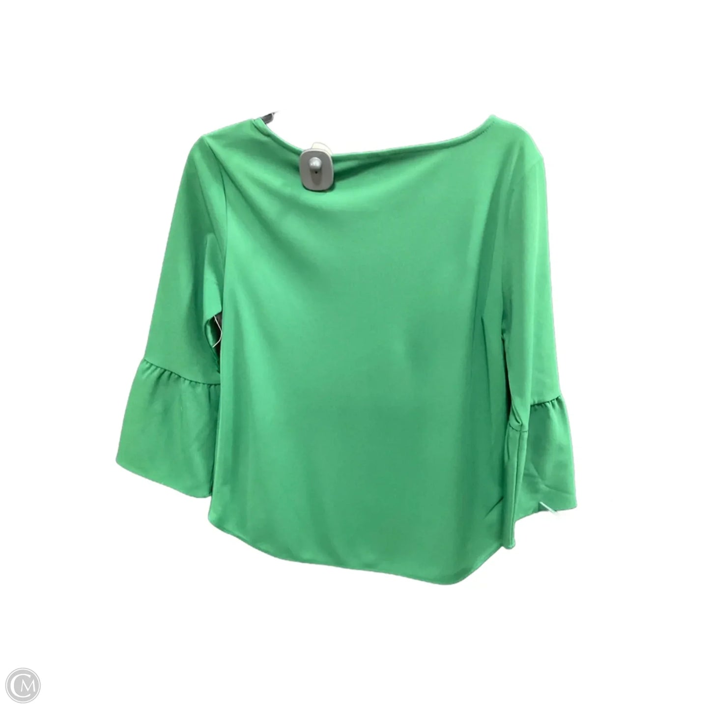Top 3/4 Sleeve By Ann Taylor In Green, Size: S