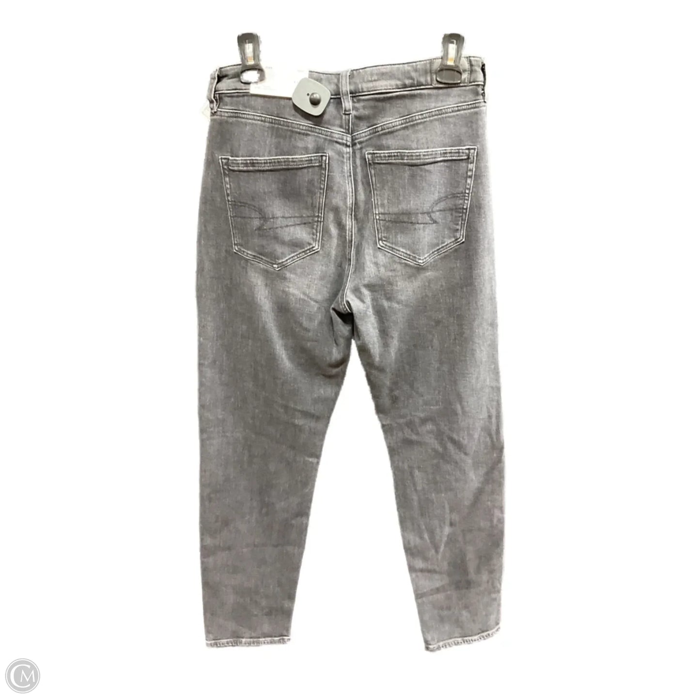 Jeans Straight By American Eagle In Black Denim, Size: 4