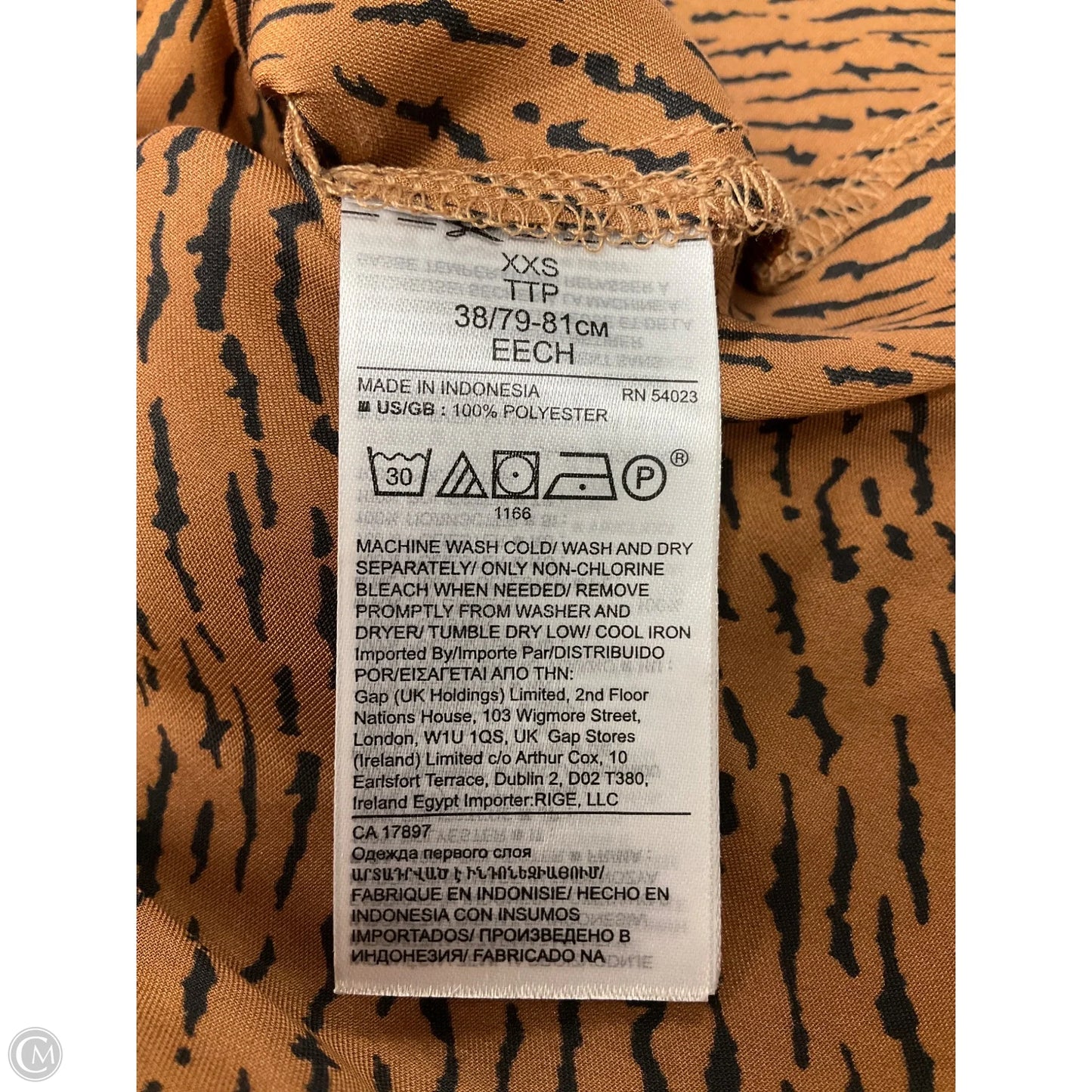 Top Sleeveless By Banana Republic In Animal Print, Size: Xxs