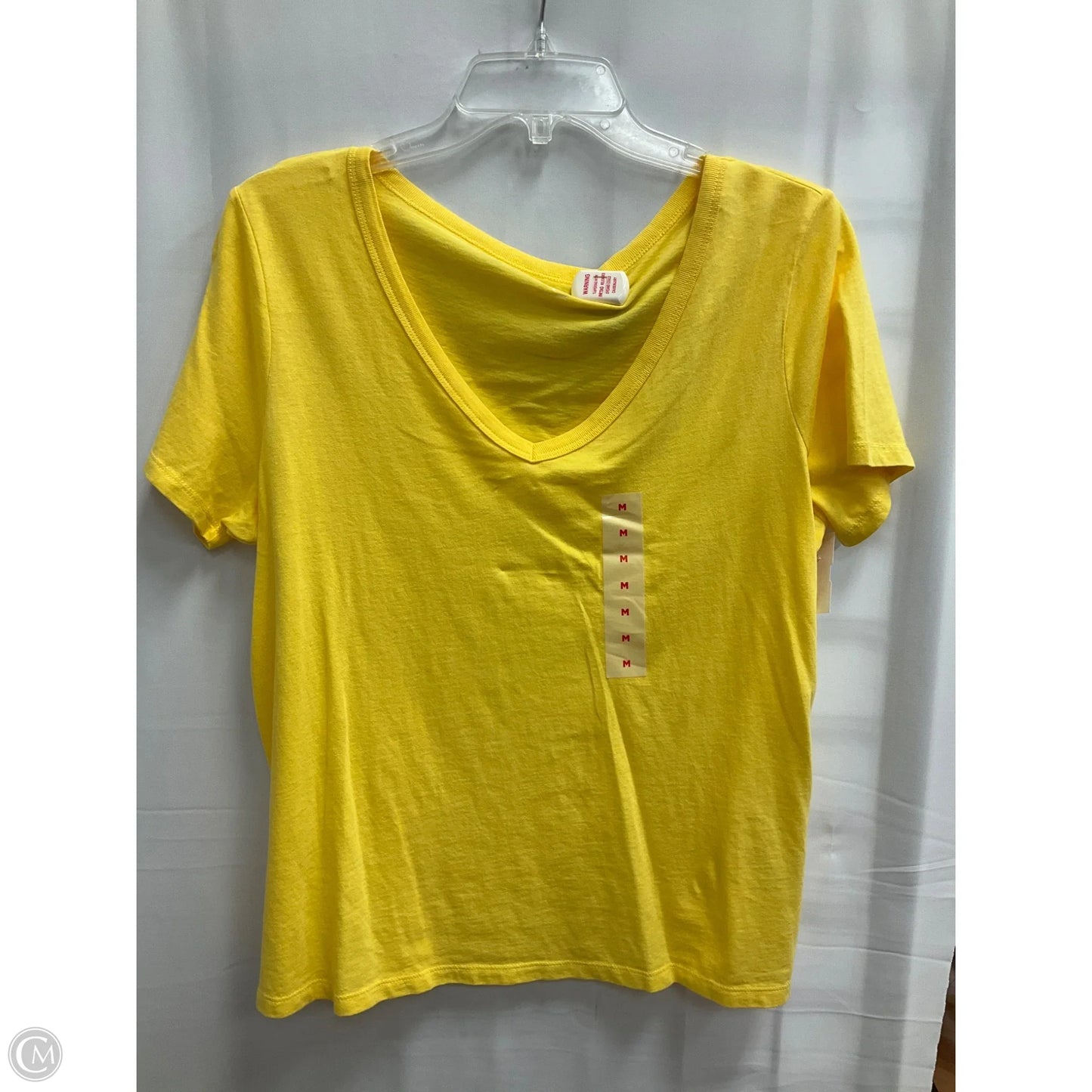 Top Short Sleeve Basic By Old Navy In Yellow, Size: M