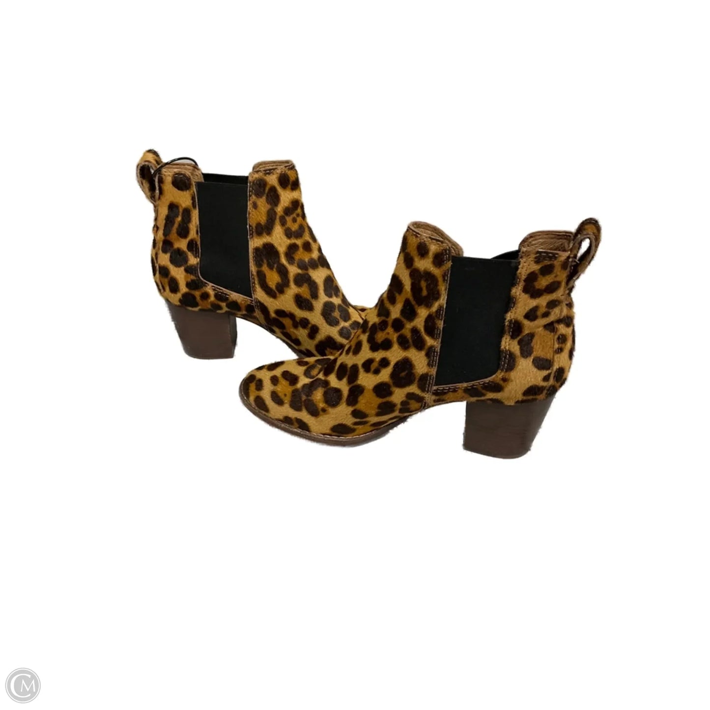 Boots Ankle Heels By Madewell In Animal Print, Size: 6.5