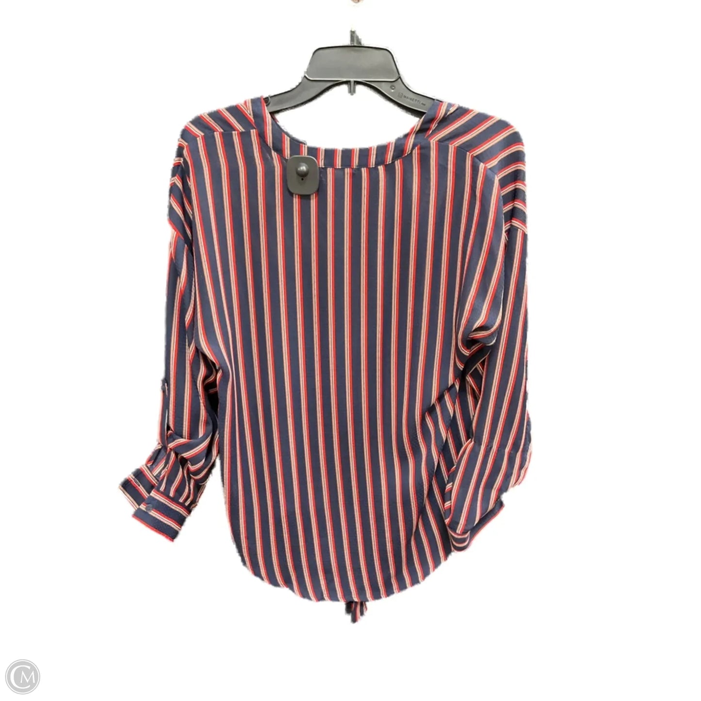 Top Long Sleeve By Pleione In Striped Pattern, Size: S