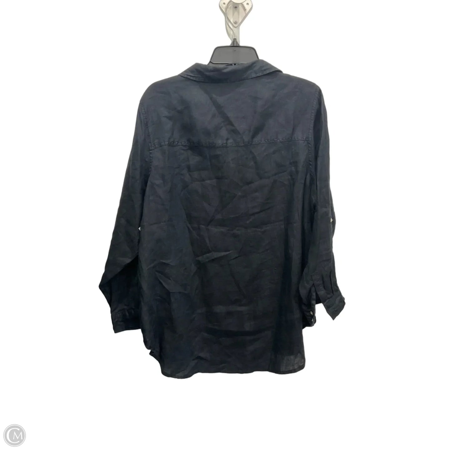 Blouse Long Sleeve By Sigrid Olsen In Black, Size: 1x