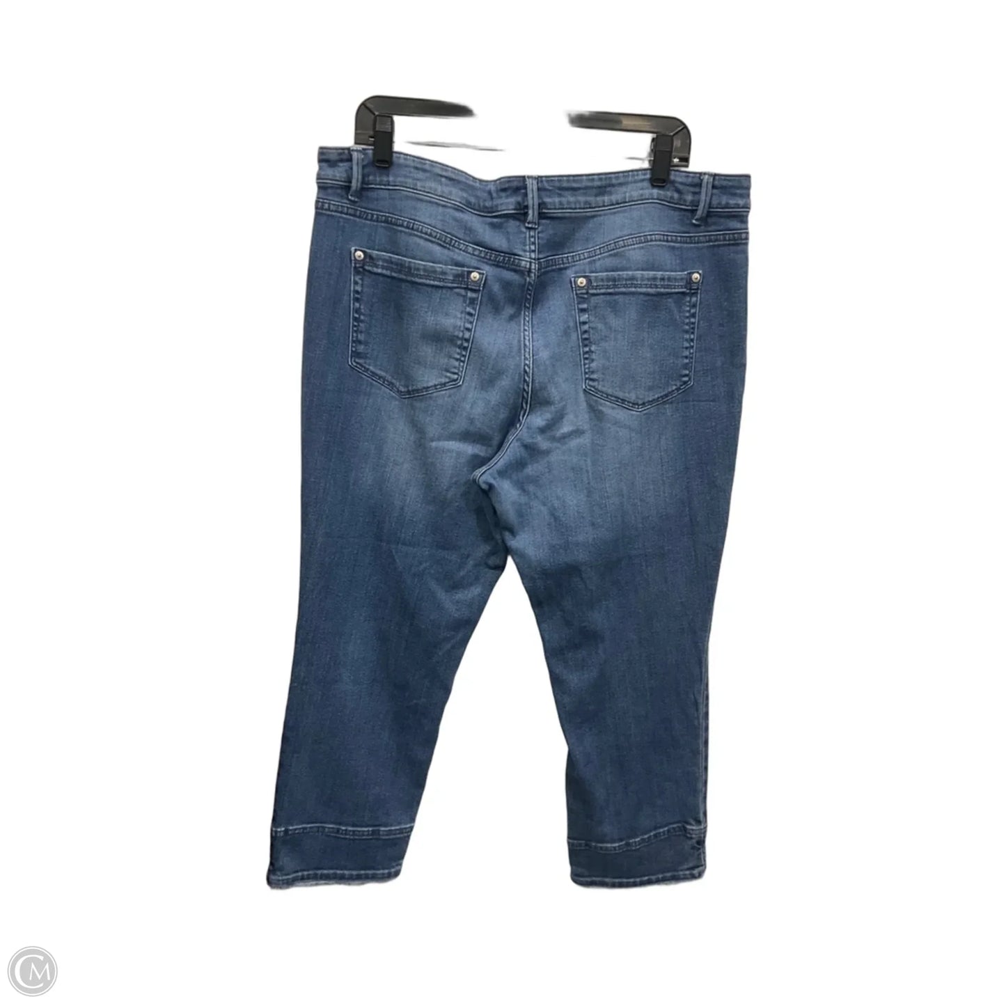 Jeans Cropped By J. Jill In Blue Denim, Size: 16