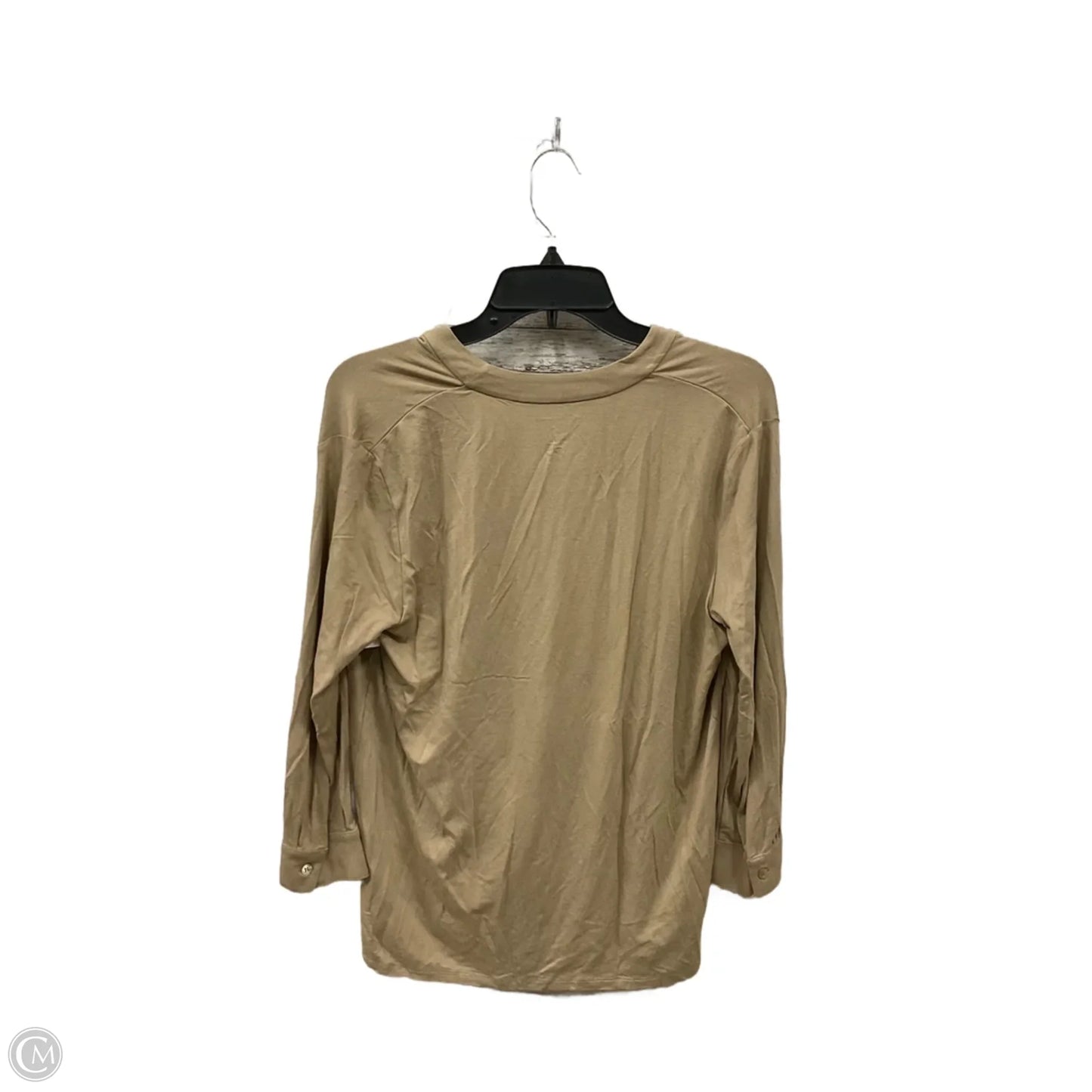 Top Long Sleeve By Majestic Filatures In Brown, Size: M