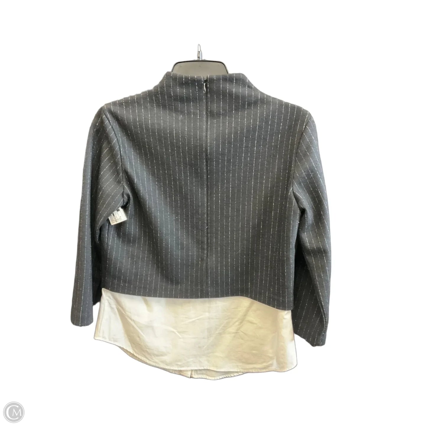 Top Long Sleeve By Theory In Grey, Size: S