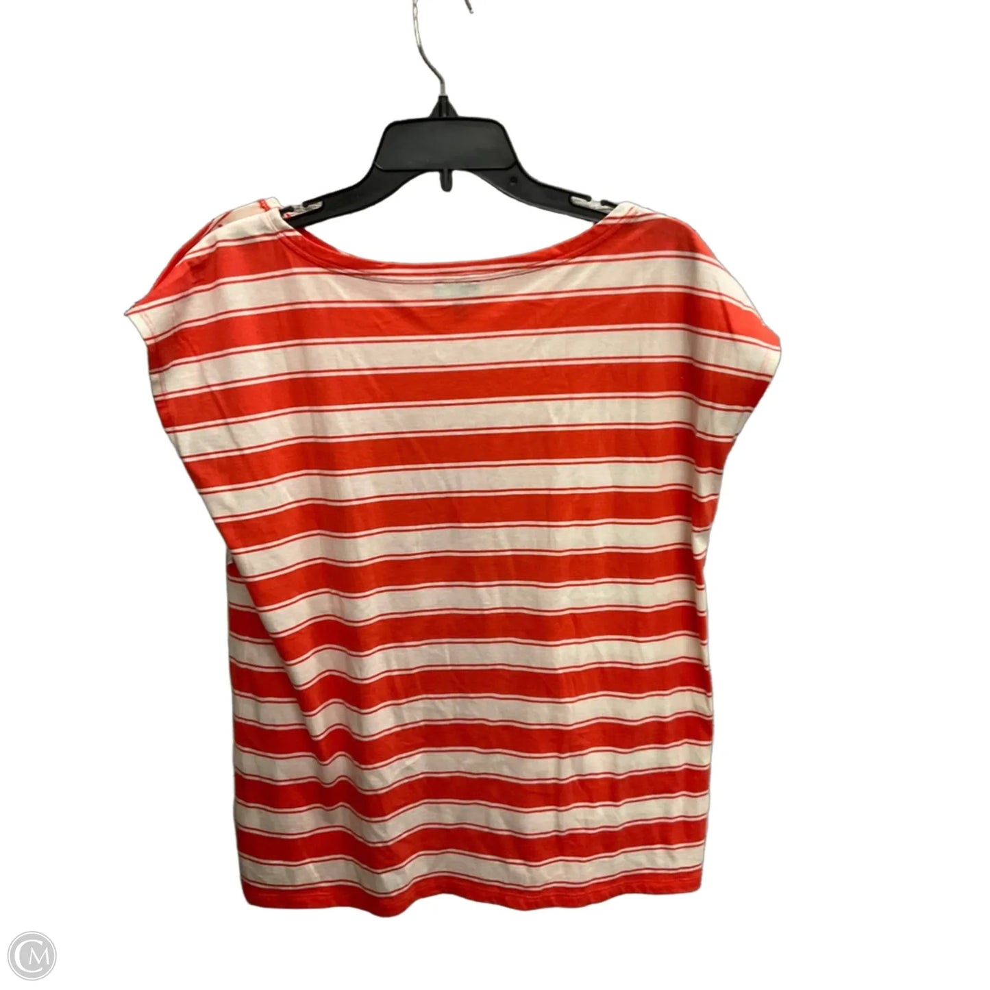 Top Short Sleeve By Talbots In Striped Pattern, Size: Xl
