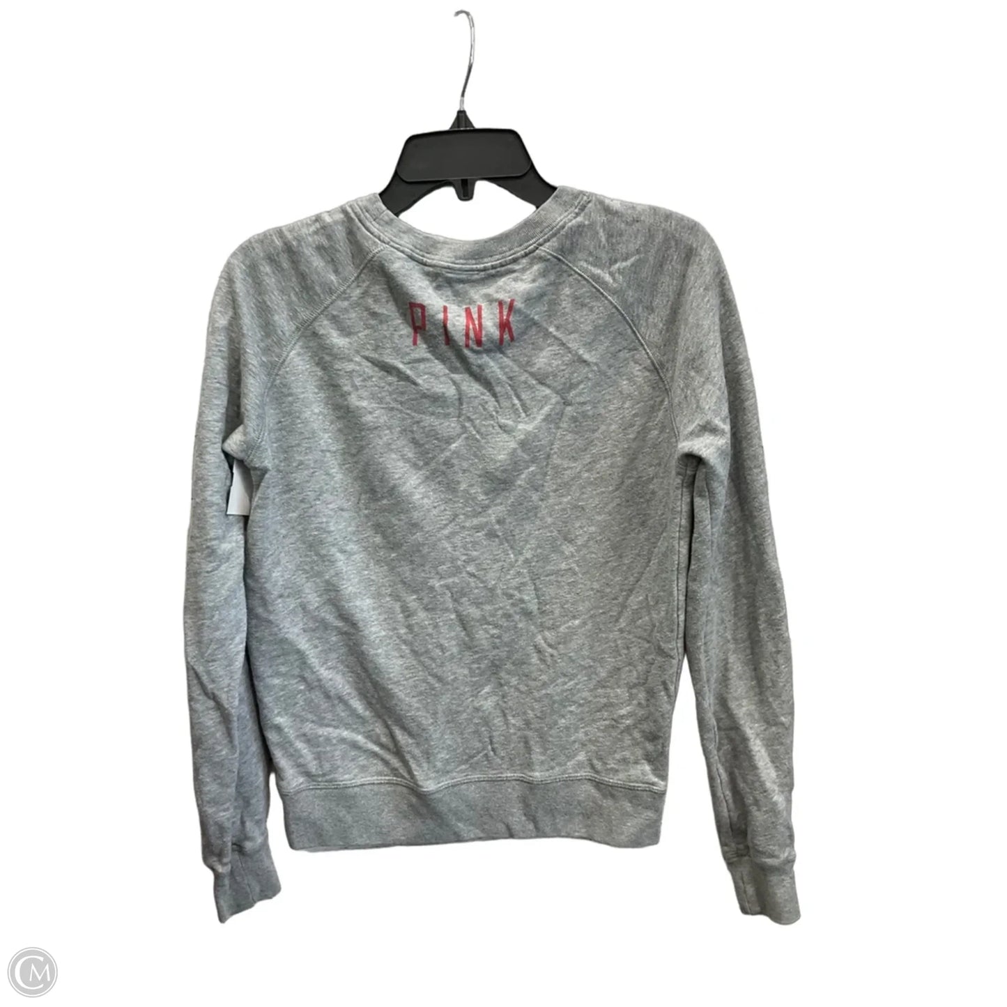 Sweatshirt Crewneck By Pink In Grey, Size: Xs