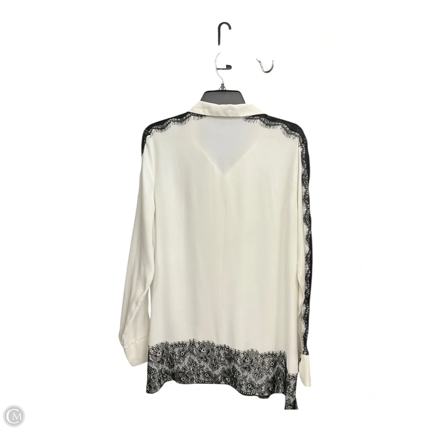 Blouse Long Sleeve By White House Black Market In White, Size: L
