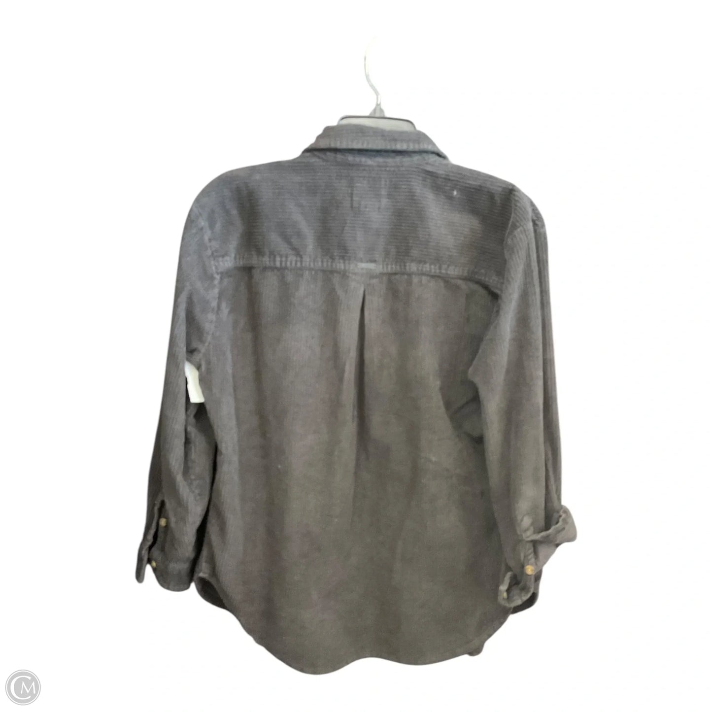 Blouse Long Sleeve By Billabong In Grey, Size: S