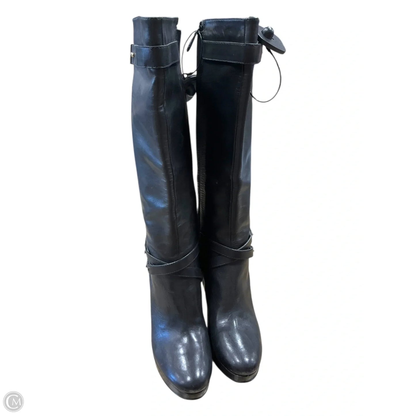 Boots Knee Heels By Cole-haan In Black, Size: 7