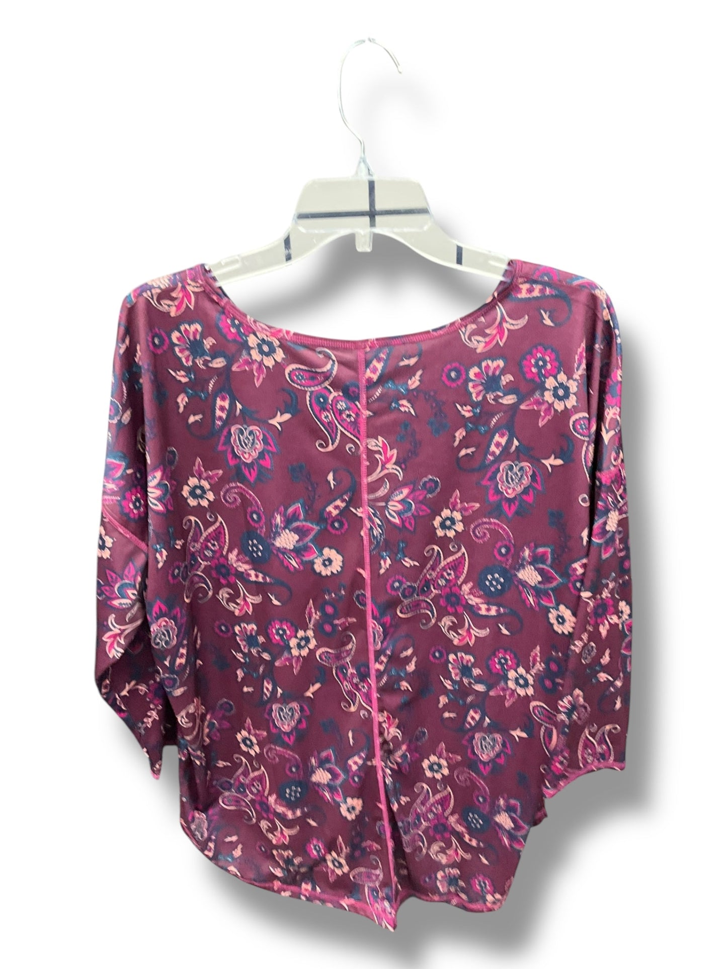 Top 3/4 Sleeve By St Johns Bay In Purple, Size: 2x