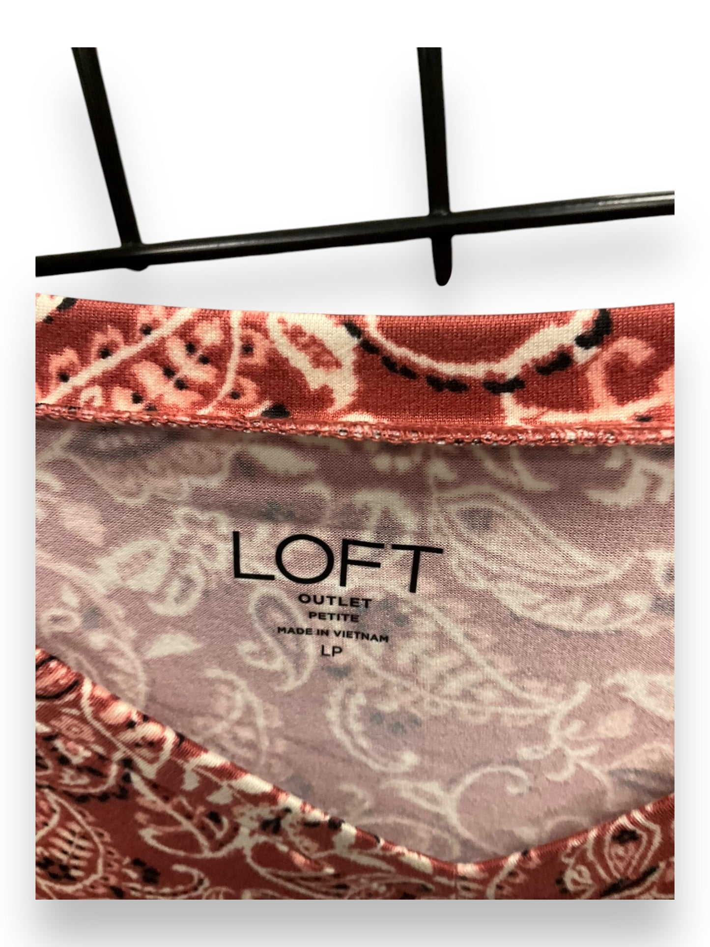 Top Long Sleeve By Loft In Paisley Print, Size: L