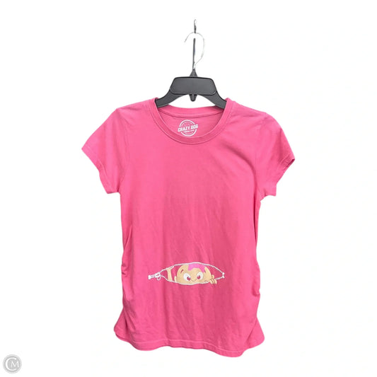 Maternity Top Short Sleeve By Clothes Mentor, Size: M