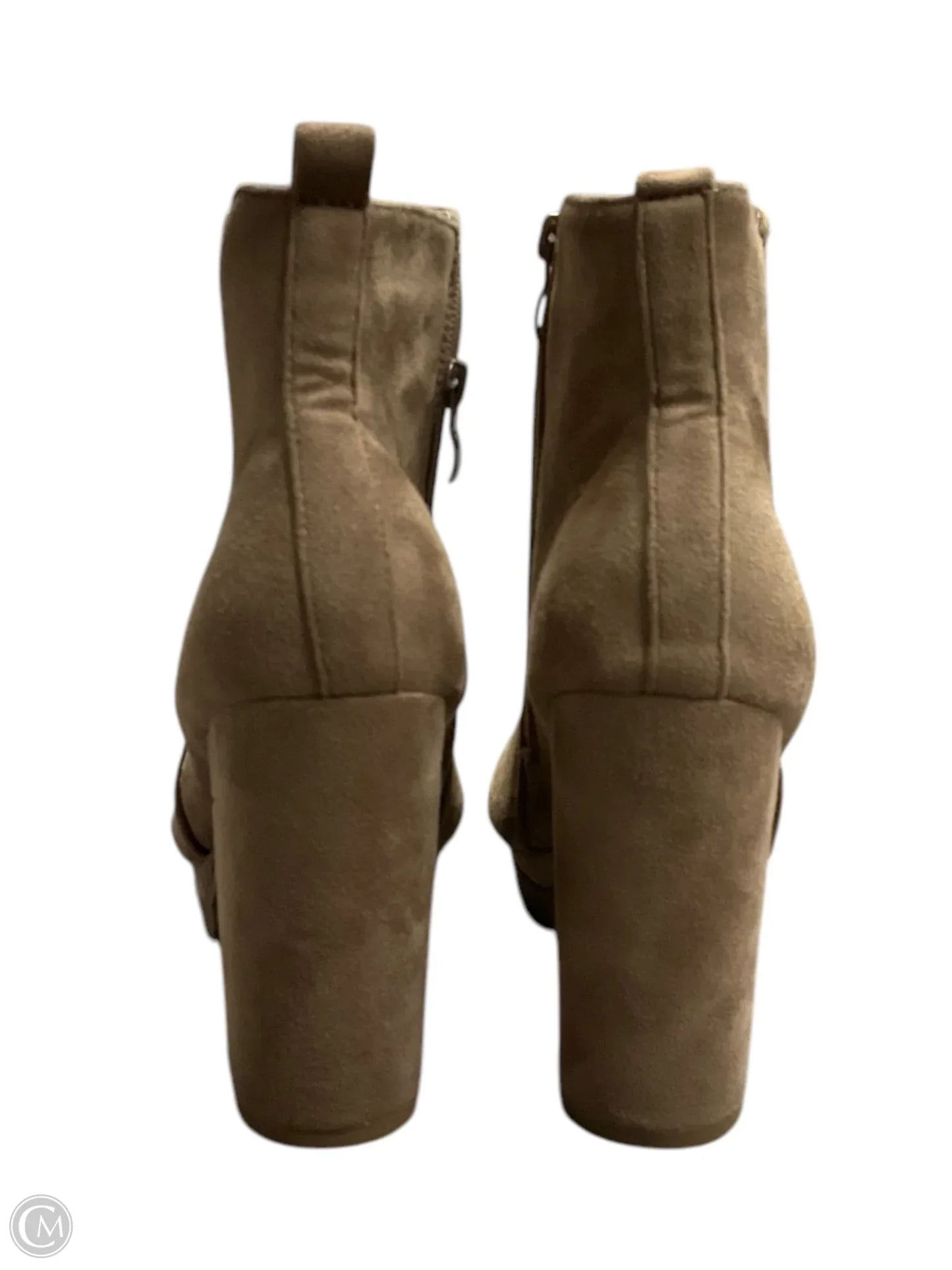 Boots Ankle Heels By Clothes Mentor In Tan, Size: 7