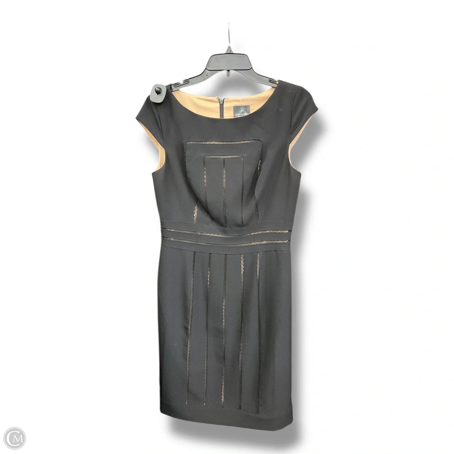 Dress Casual Midi By Adrianna Papell In Black, Size: M