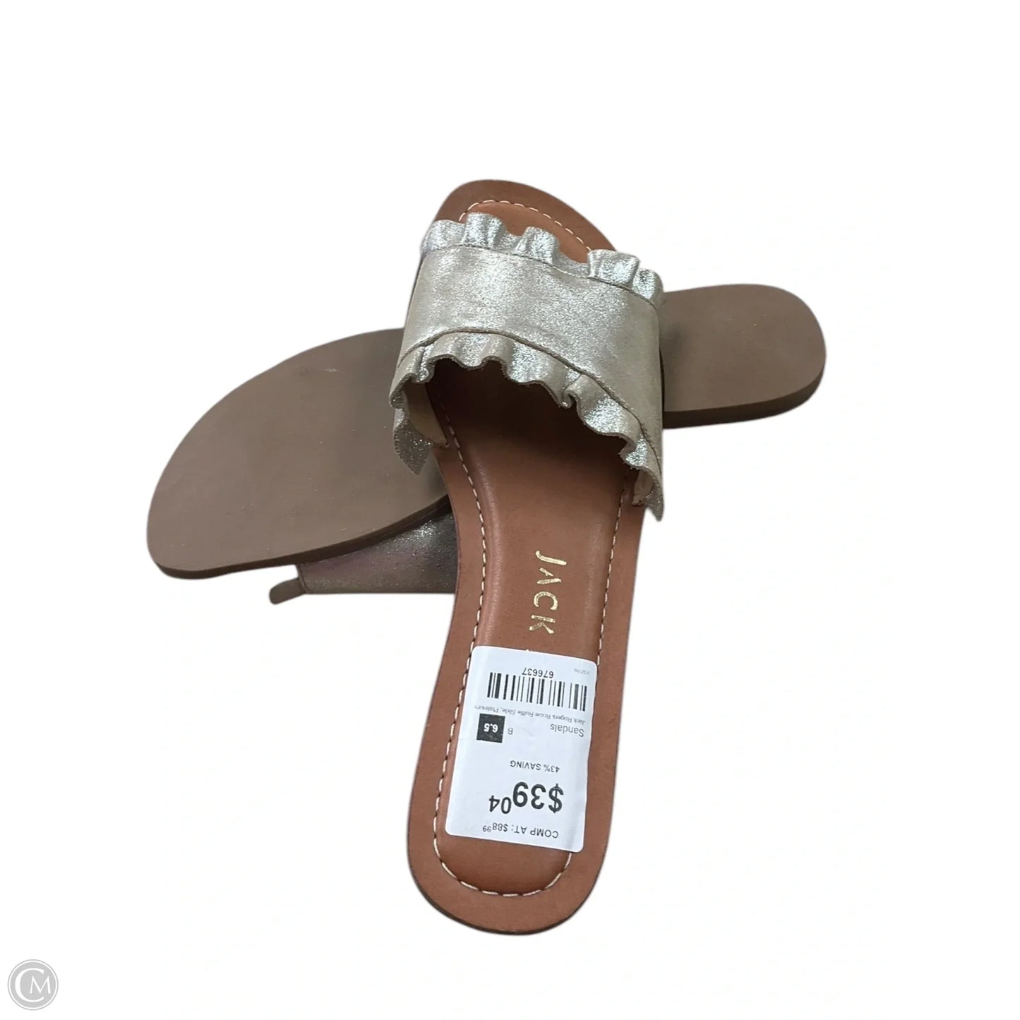 Sandals Flats By Jack Rogers In Gold, Size: 6.5