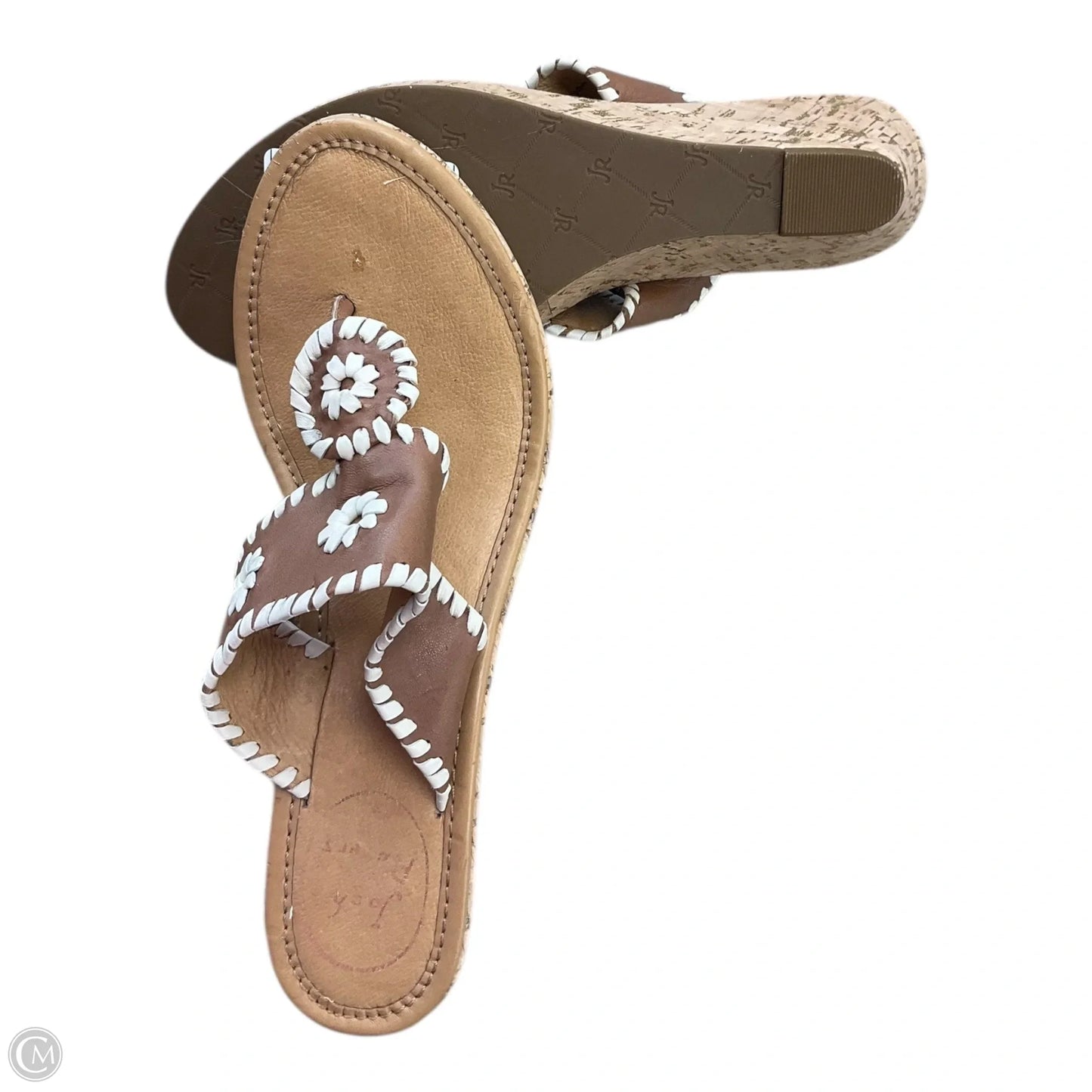 Sandals Heels Wedge By Jack Rogers In Brown, Size: 8