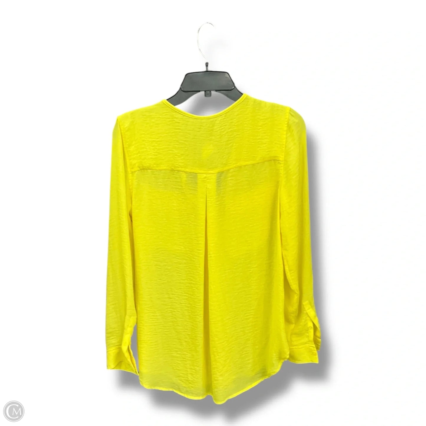 Blouse Long Sleeve By H&m In Yellow, Size: S