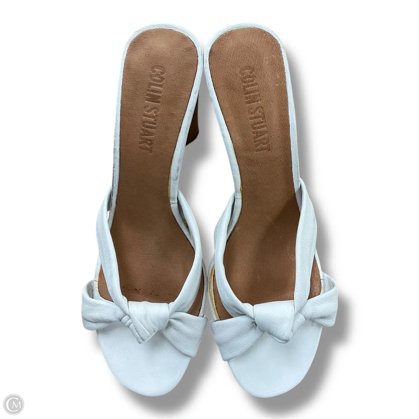 Sandals Heels Block By Colin Stuart In White, Size: 8.5