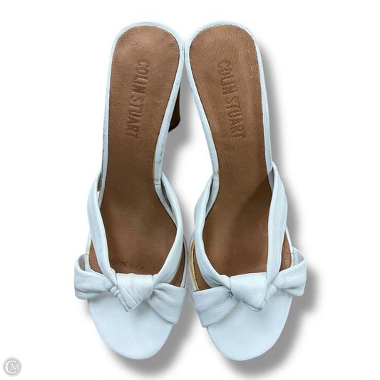 Sandals Heels Block By Colin Stuart In White, Size: 8.5