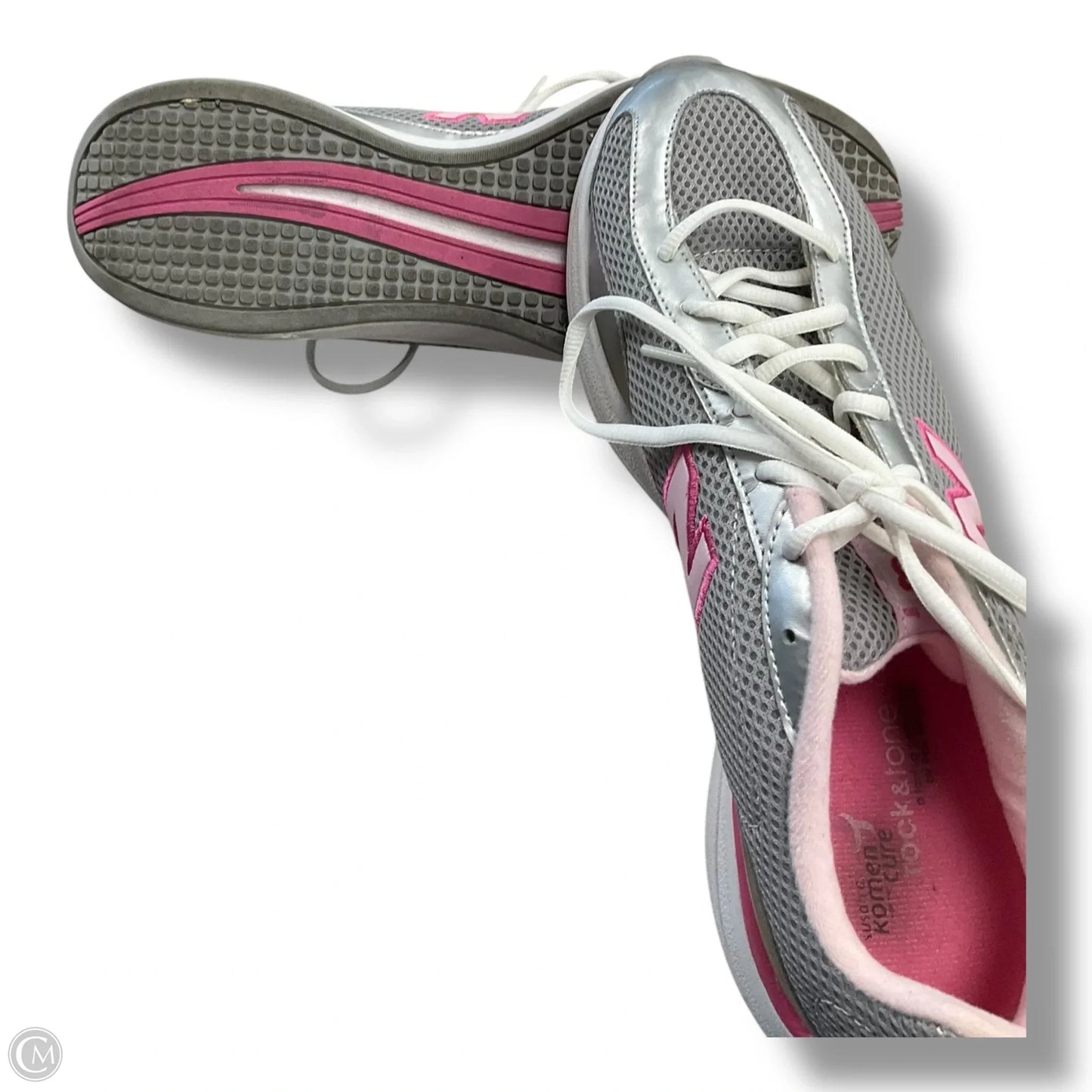 Shoes Sneakers By New Balance In Grey & Pink, Size: 11