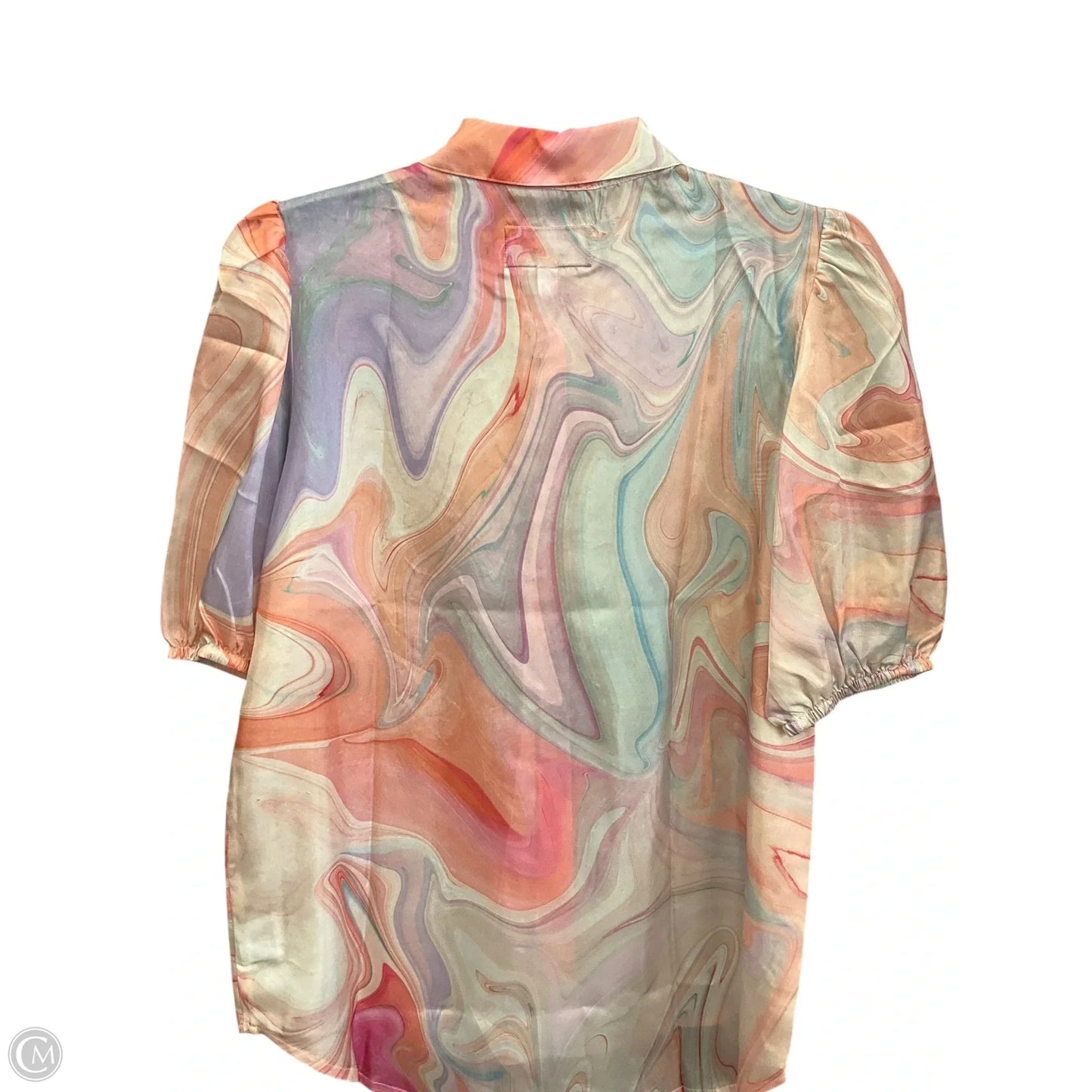 Blouse Short Sleeve By Johnny Was In Multi-colored, Size: Xs