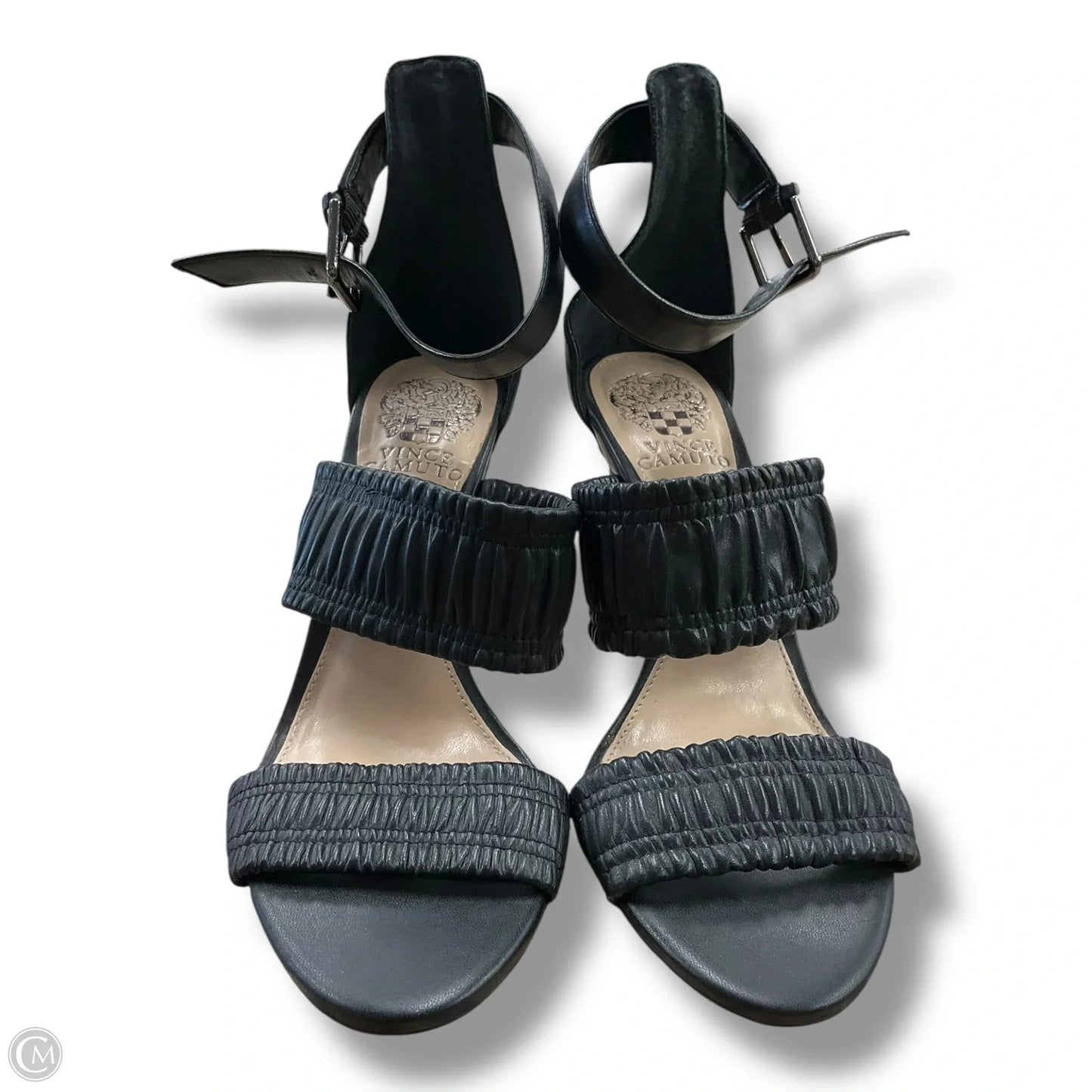 Sandals Heels Stiletto By Vince Camuto In Black, Size: 8