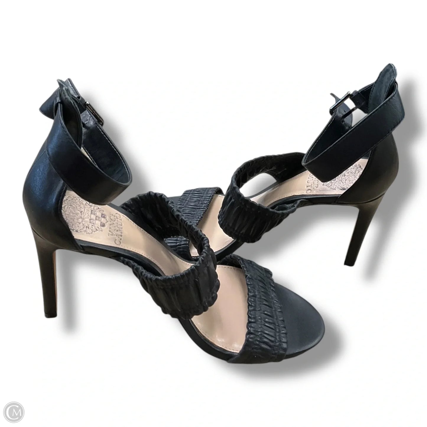 Sandals Heels Stiletto By Vince Camuto In Black, Size: 8