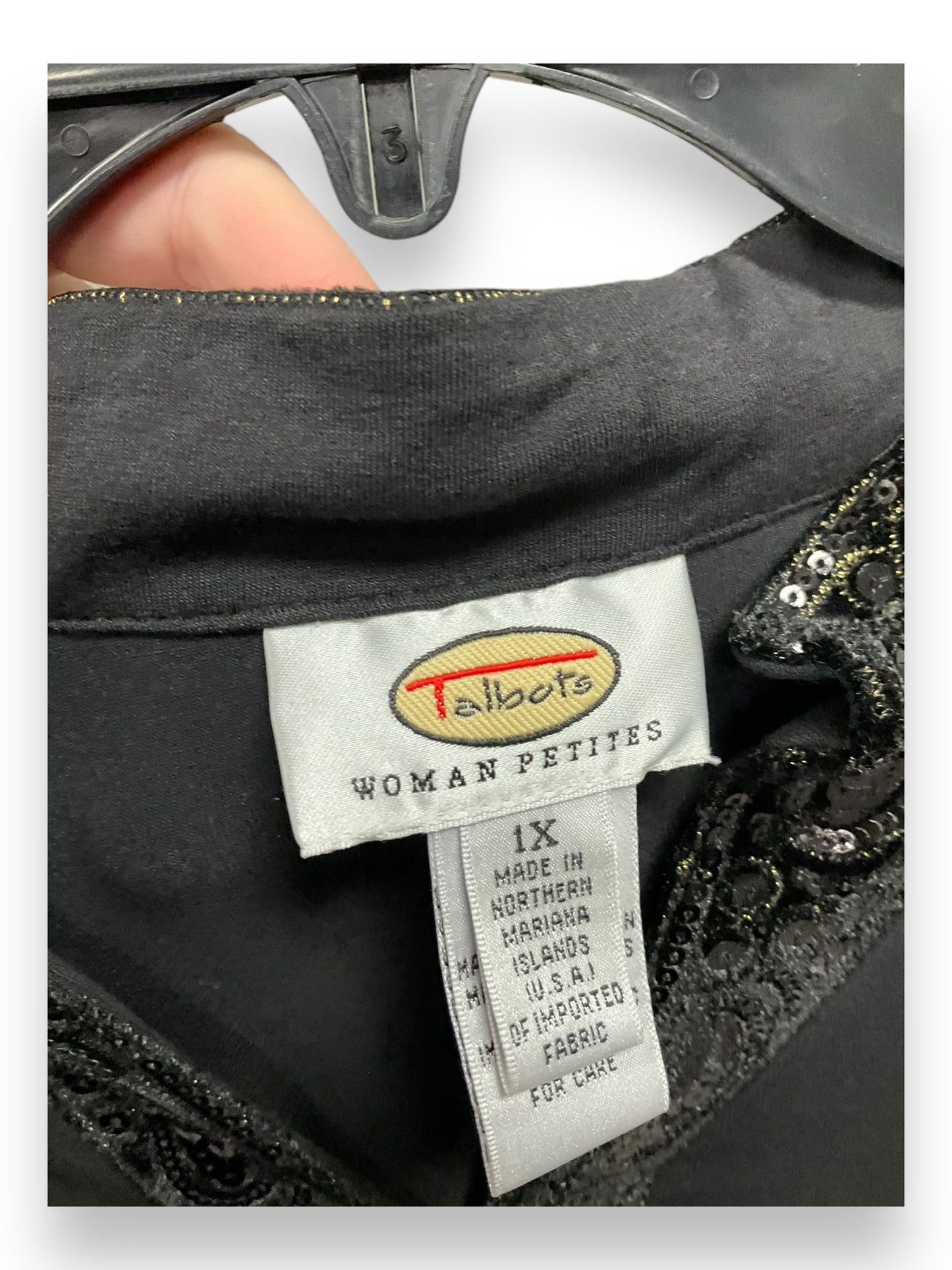 Top Sleeveless By Talbots In Black, Size: 2x