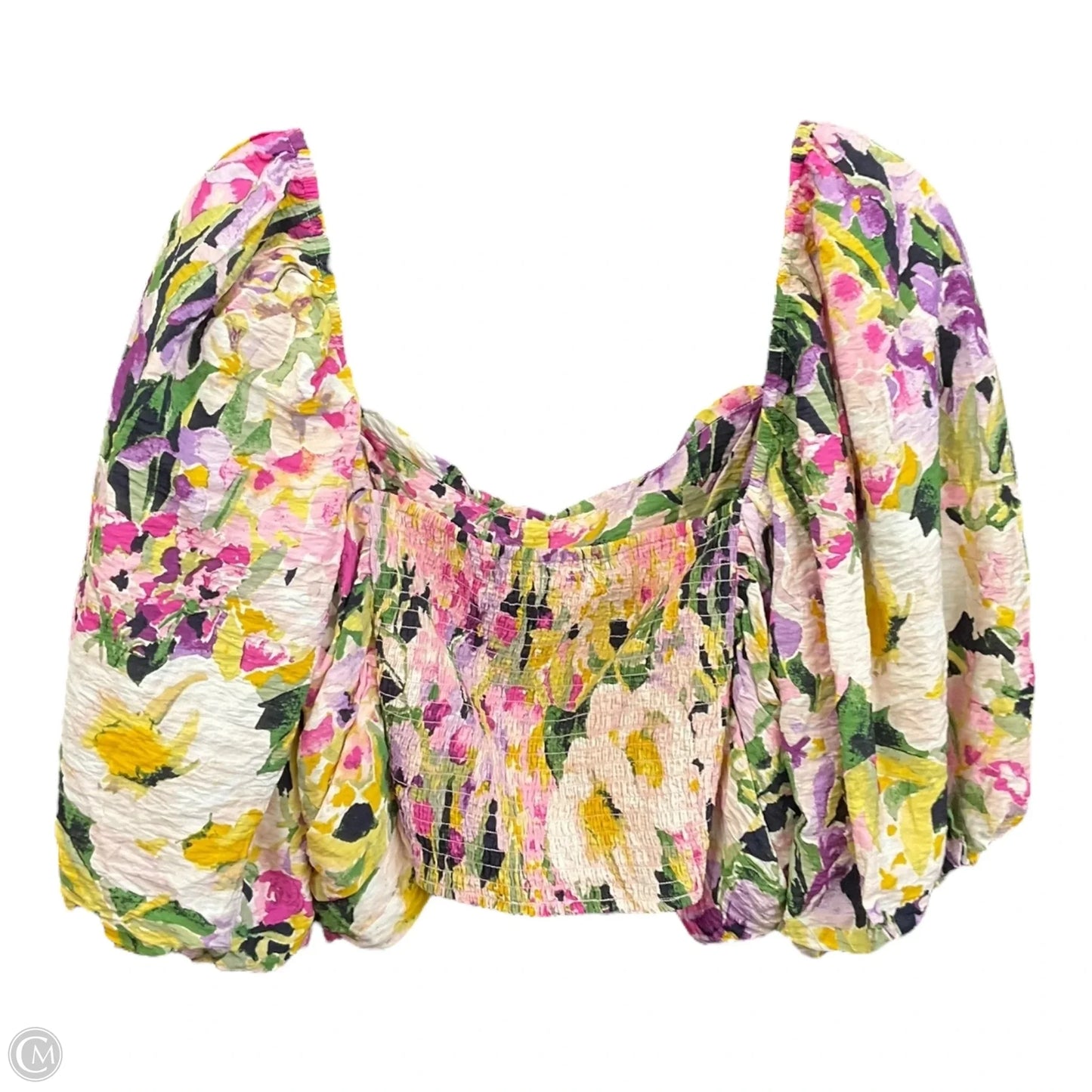 Top Short Sleeve By H&m In Floral Print, Size: Xxl
