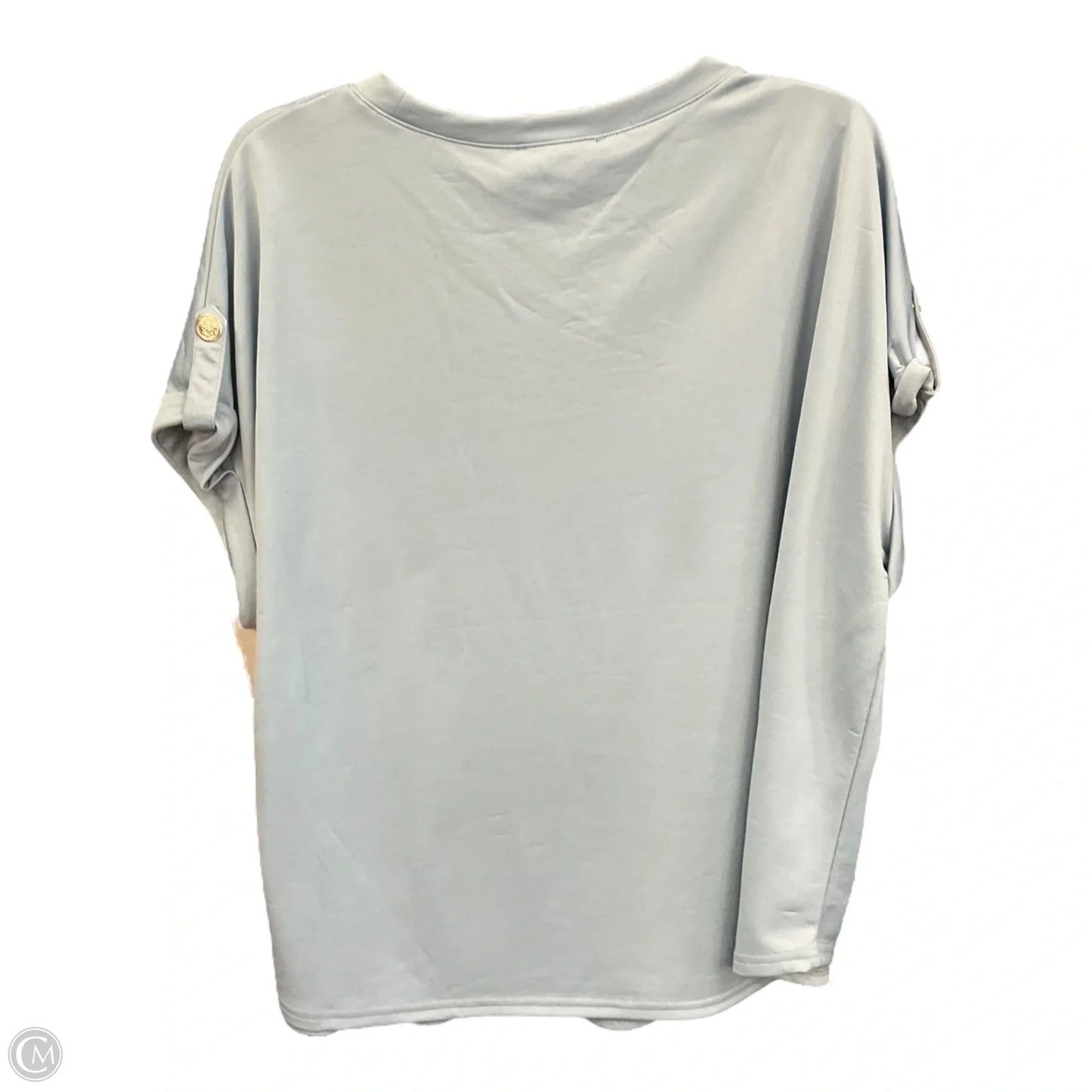 Top Short Sleeve By Cable And Gauge In Blue, Size: 1x