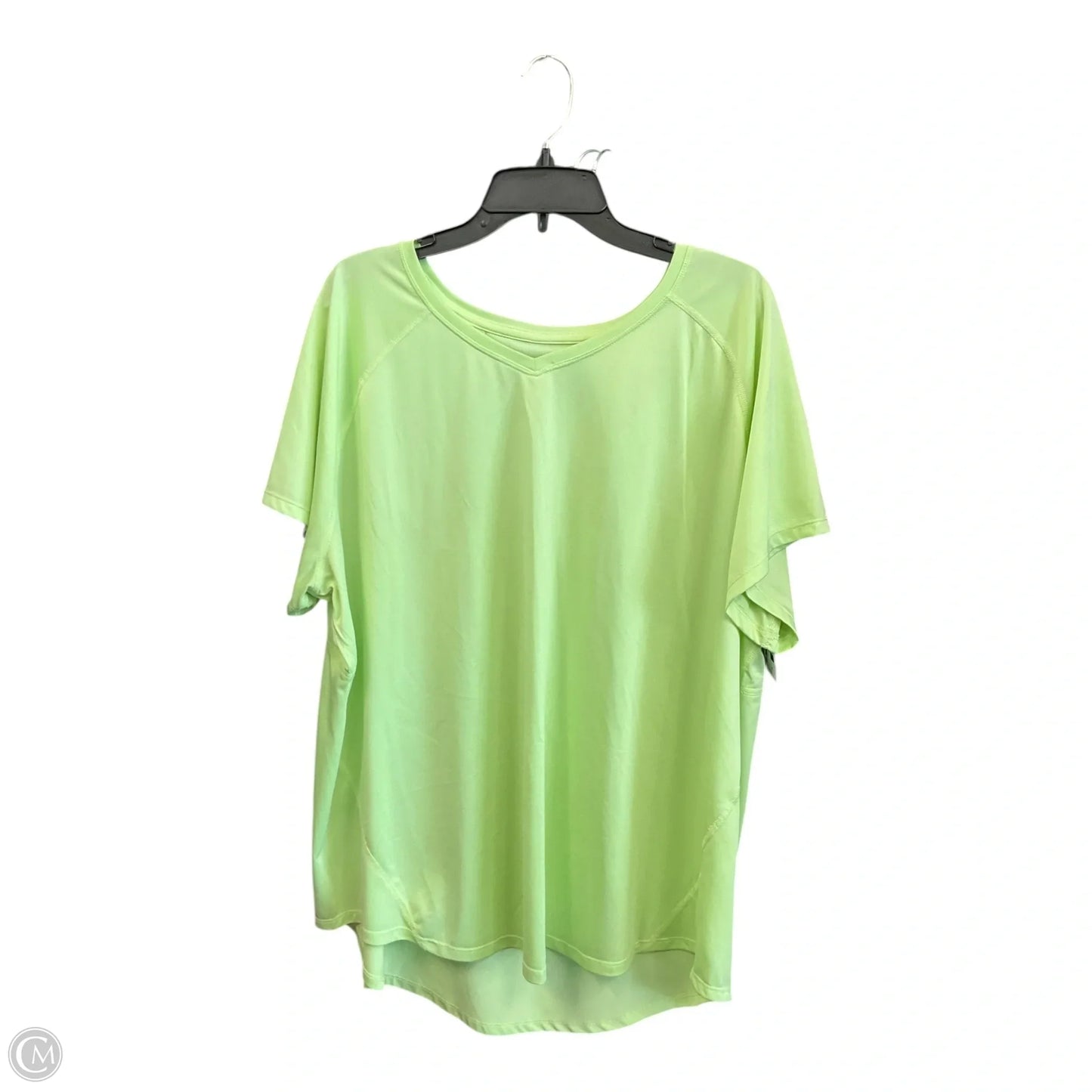 Athletic Top Short Sleeve By Tek Gear In Green, Size: 3x