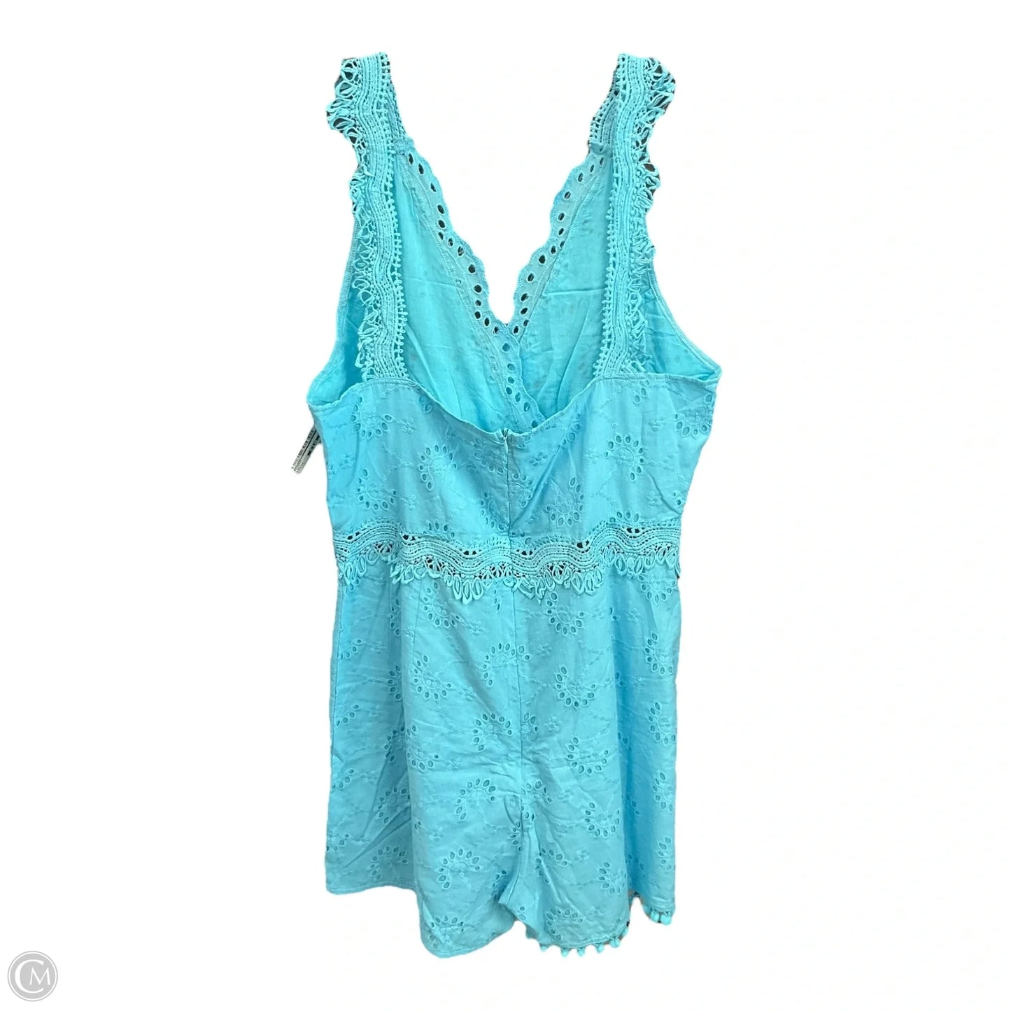 Romper By Misslook In Aqua, Size: 4x