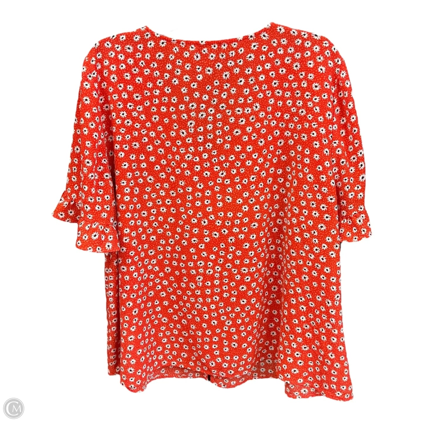 Blouse Short Sleeve By Cece In Floral Print, Size: 2x