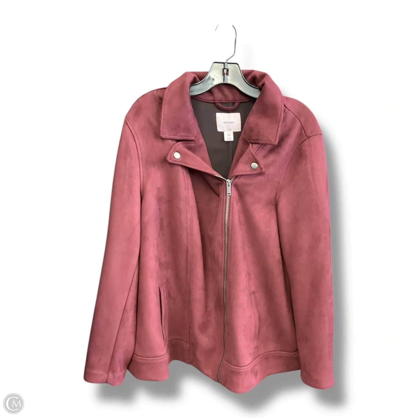 Jacket Moto By Old Navy In Maroon, Size: 2x